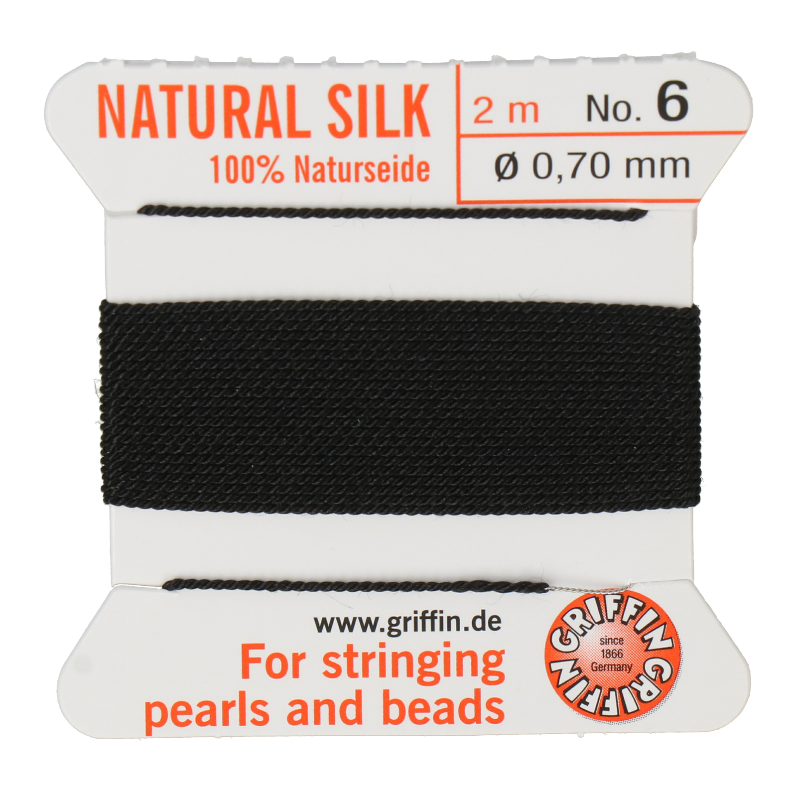 black griffin silk bead cord diameter 0,70mm - 2 mt | 1pc