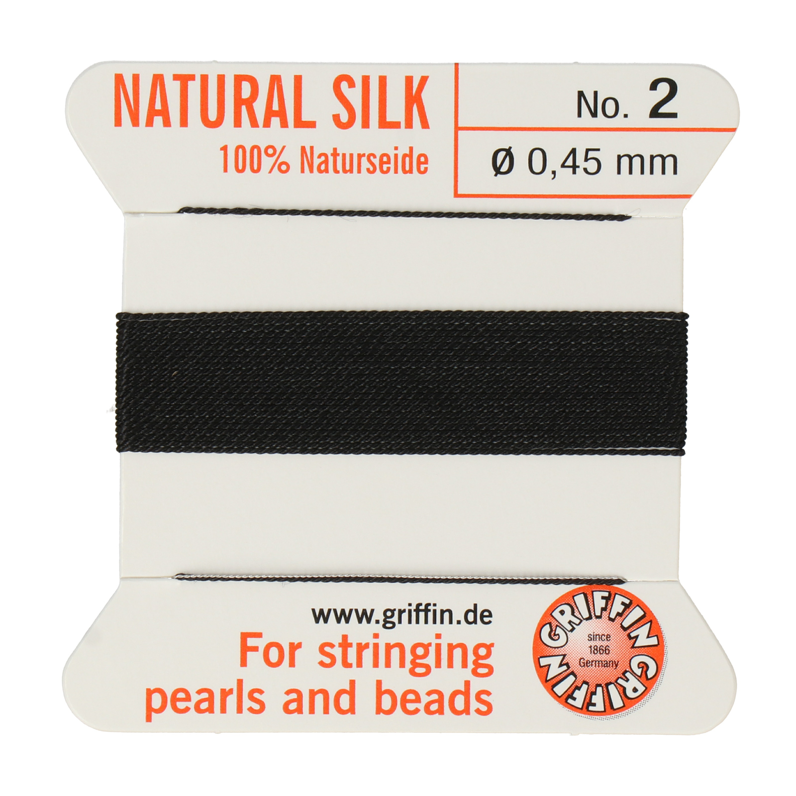 black griffin silk bead cord diameter 0,45mm - 2 mt | 1pc