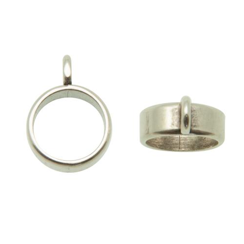 perlen ring antik versilbert mit ringe 12x6mm | 4st