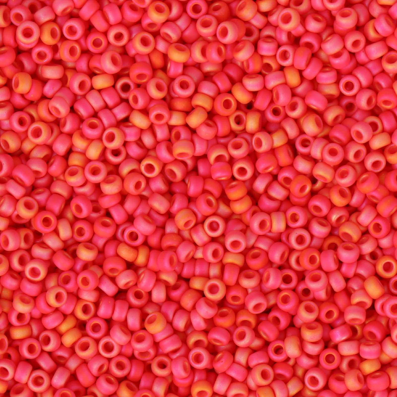 miyuki rocailles 11/0 - matte red ab (407fr) | 10gr