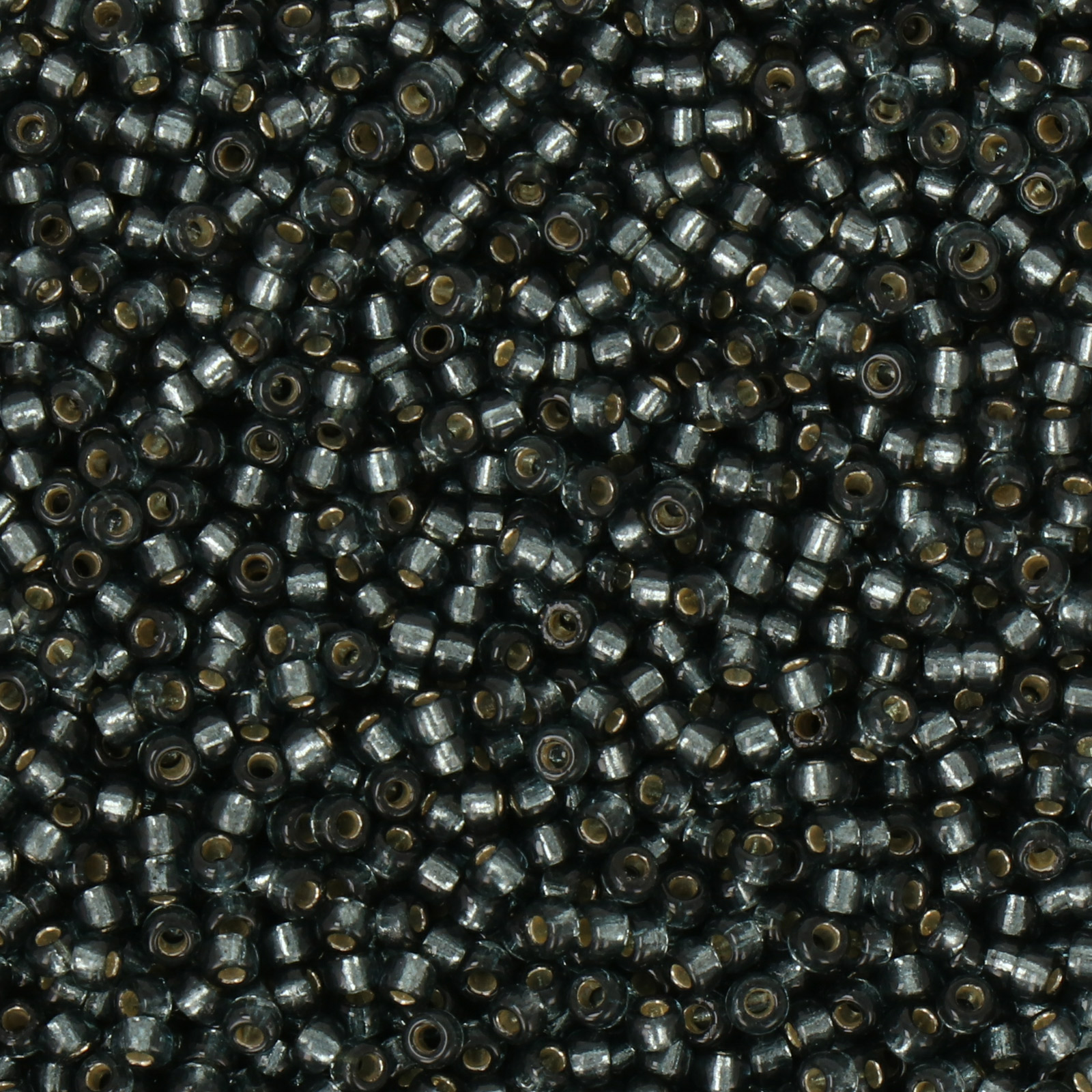 miyuki rocailles 11/0 - silver-lined dyed dark green (4275) | 10gr