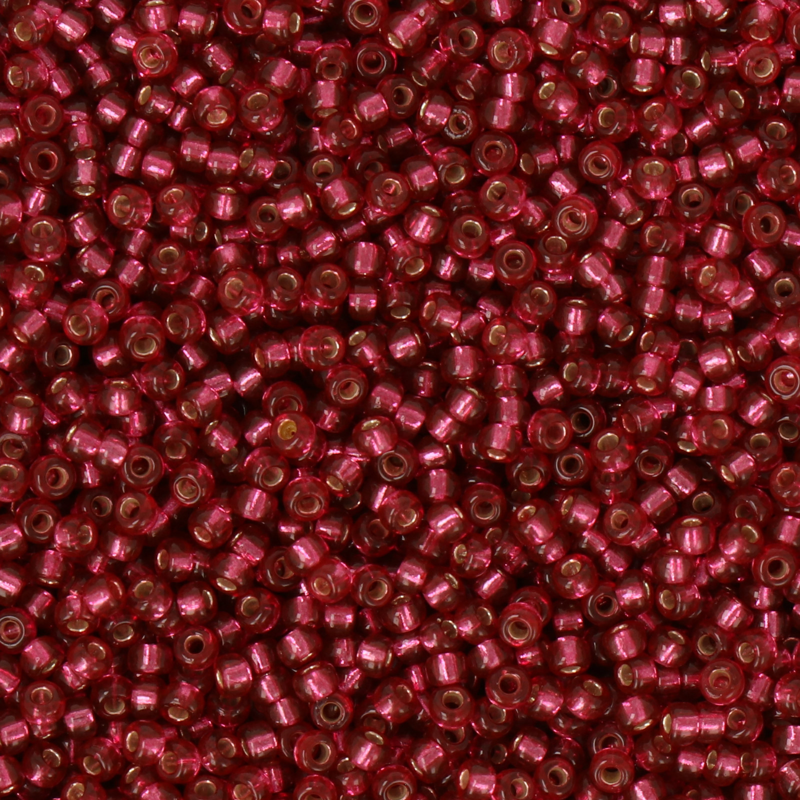 miyuki rocailles 11/0 - silver-lined dyed raspberry (4268) | 10gr