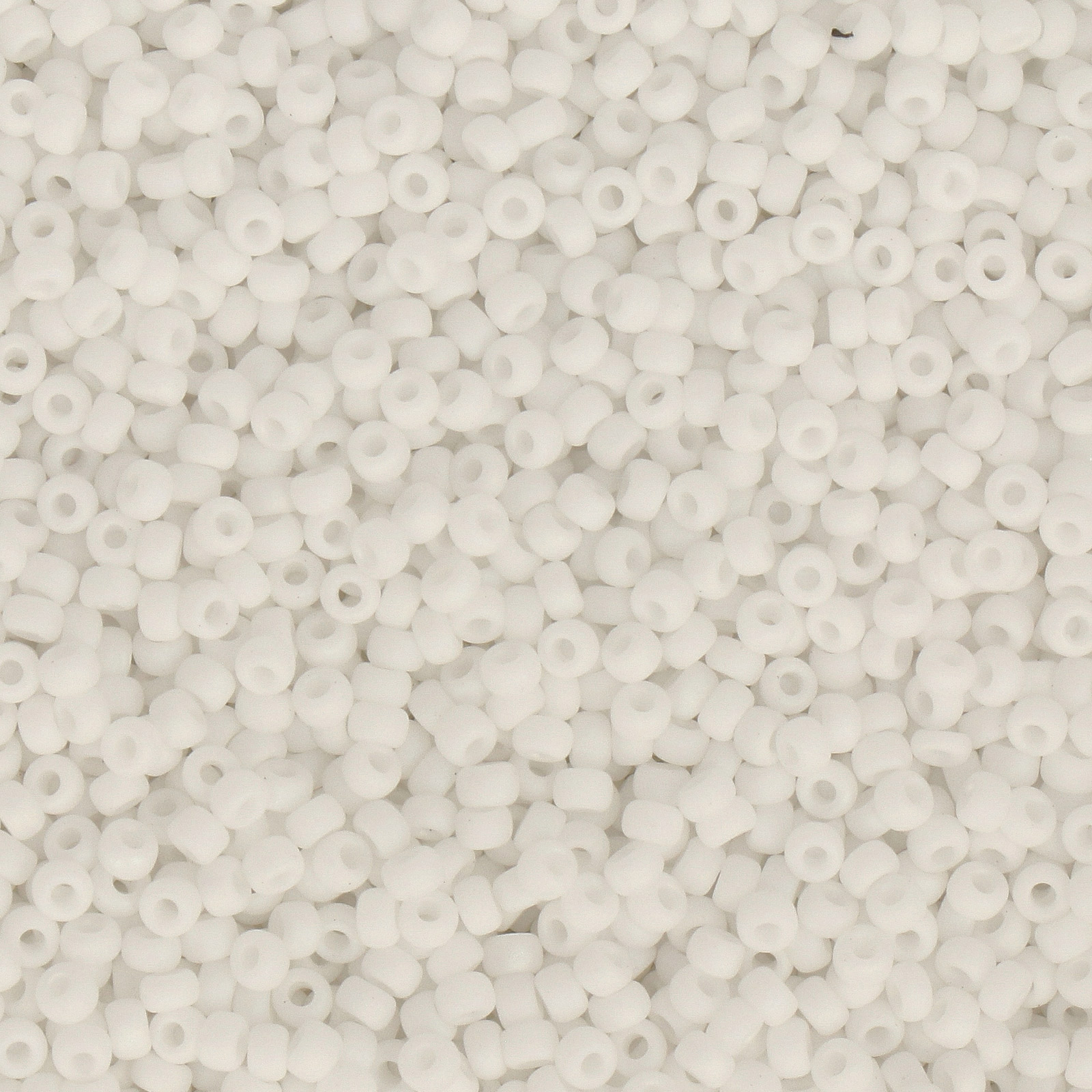 miyuki rocailles 11/0 - opaque unicorn matte white ab (402fr) | 10gr