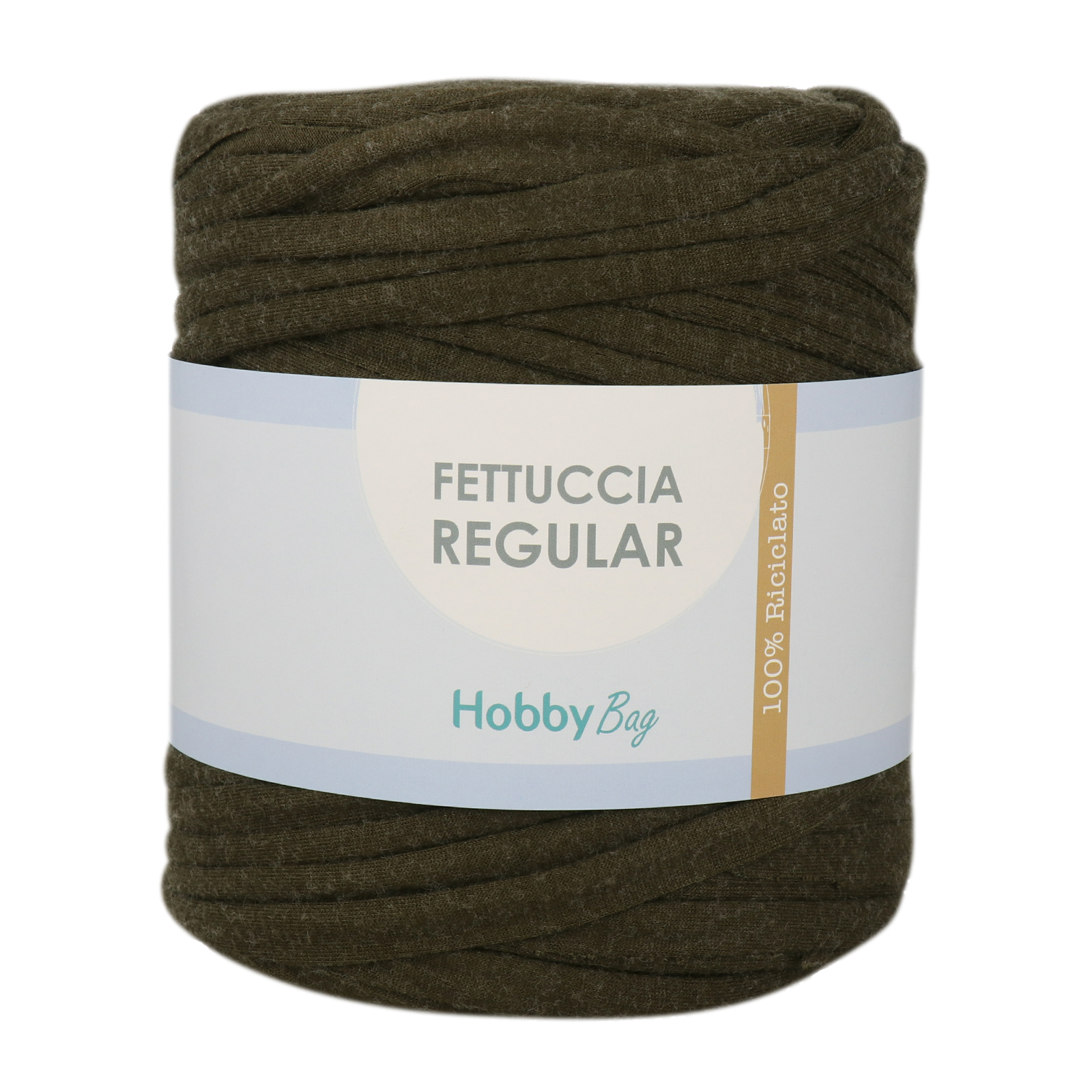 hobbybag t-shirt yarn fettuccia regular - loden green - 700-900gr aprox (110-130mt) | 1pc