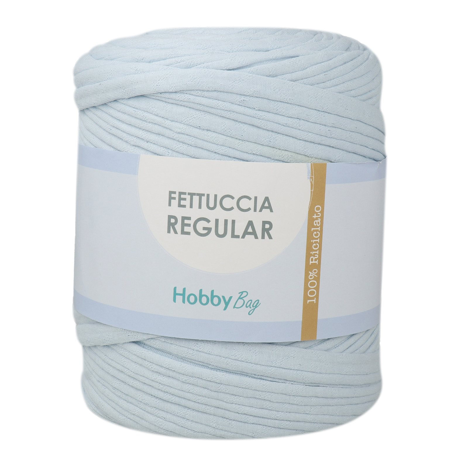 hobbybag t-shirt yarn fettuccia regular - decorated blue - 700-900gr aprox (110-130mt) | 1pc