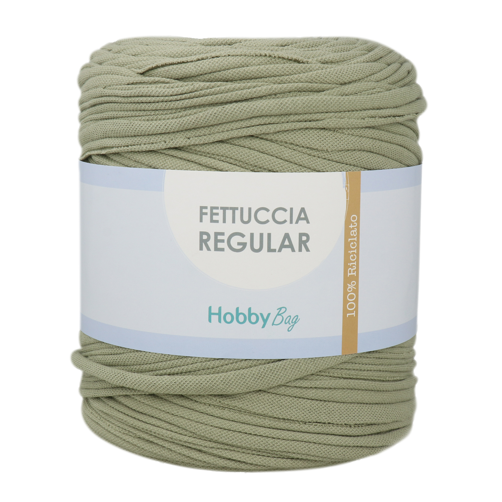 hobbybag t-shirt yarn fettuccia regular - bohemien-grüne textur - 700-900gr ca. (110-130mt) | 1st