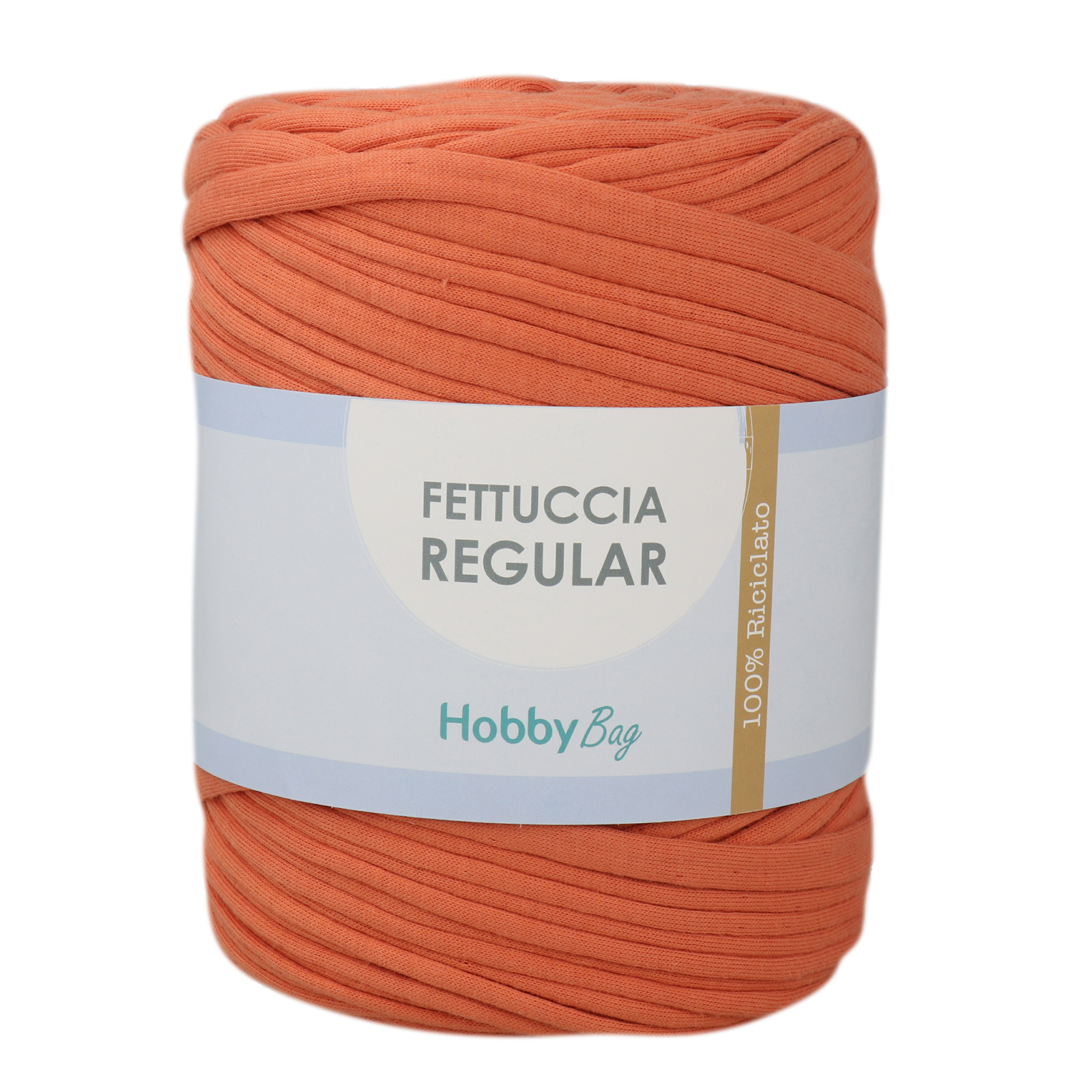 hobbybag t-shirt yarn fettuccia regular - mandarin - 700-900gr aprox (110-130mt) | 1pc