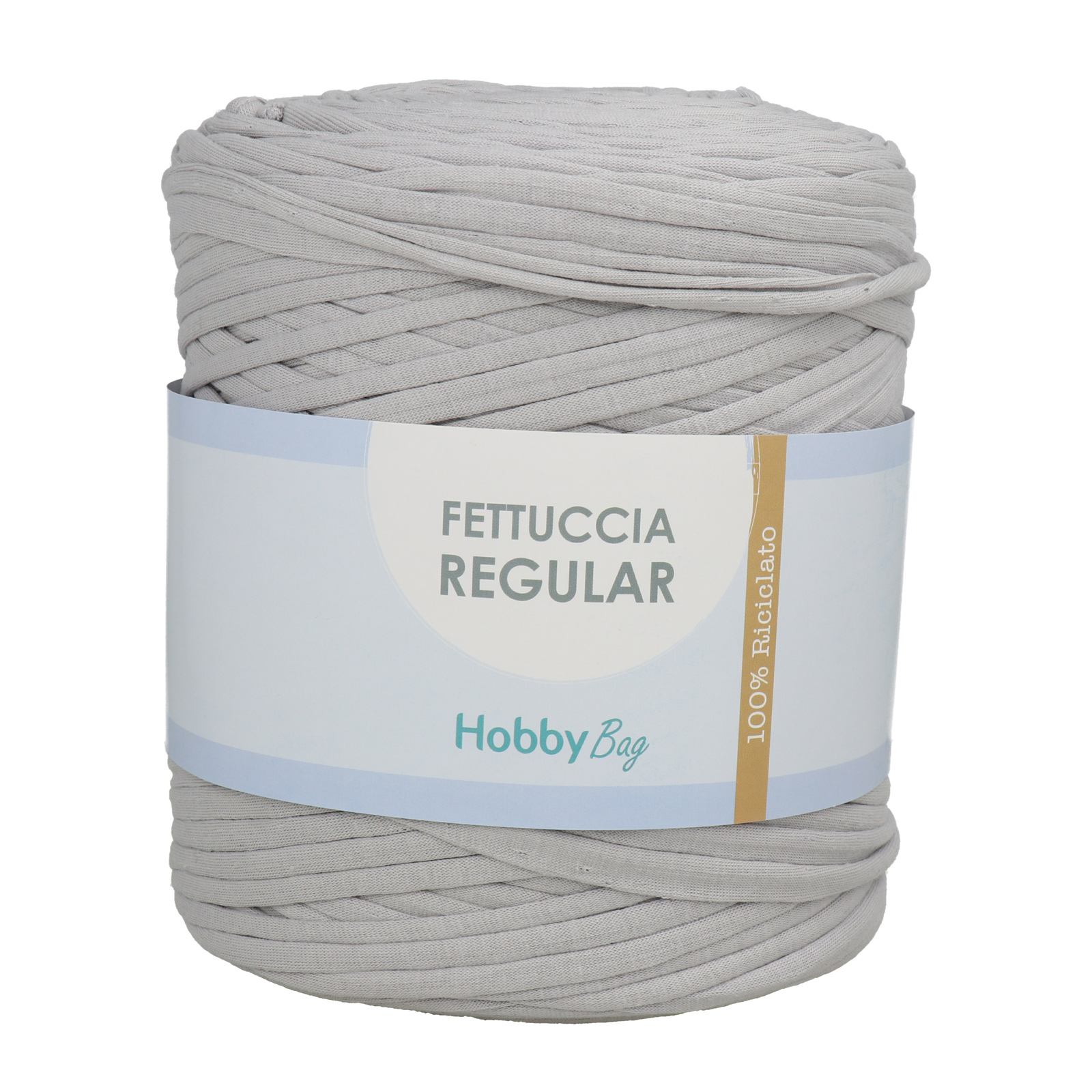 hobbybag t-shirt yarn fettuccia regular - dumbo gray - 700-900gr aprox (110-130mt) | 1pc