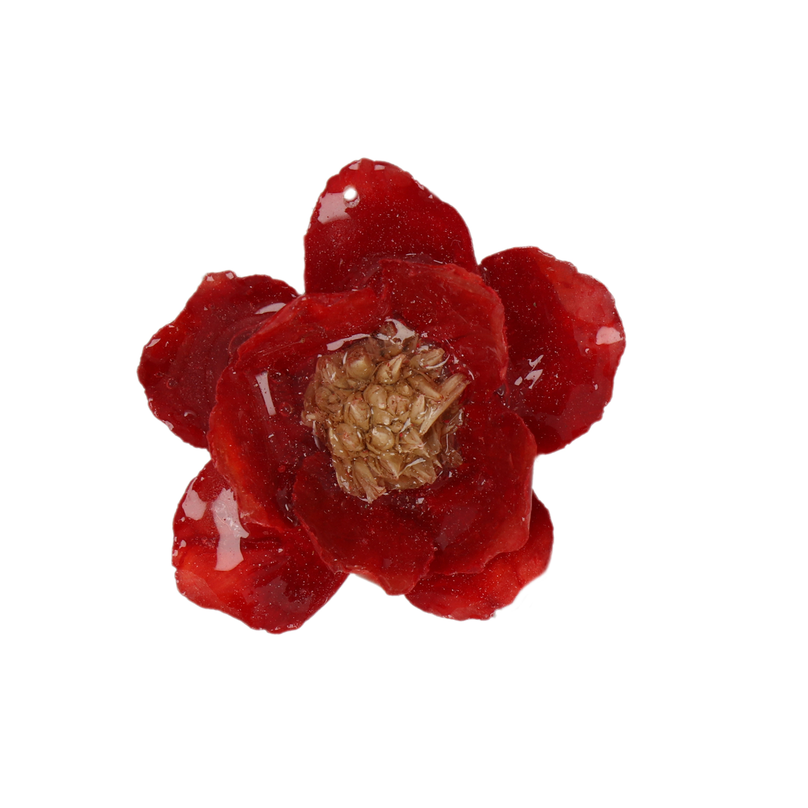 natural dry flower pendant red helesia - aprox. 25-30mm | 1pc
