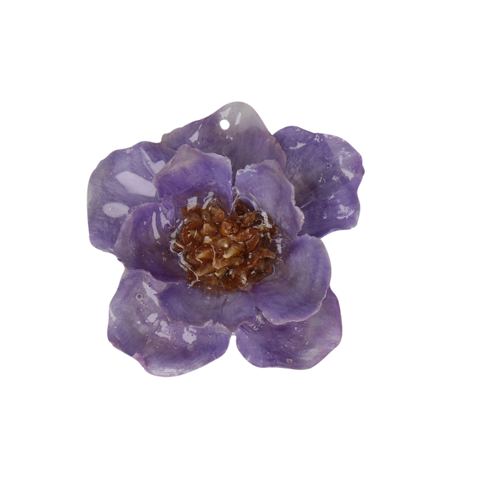 natural dry flower pendant purple helesia - aprox. 25-30mm | 1pc