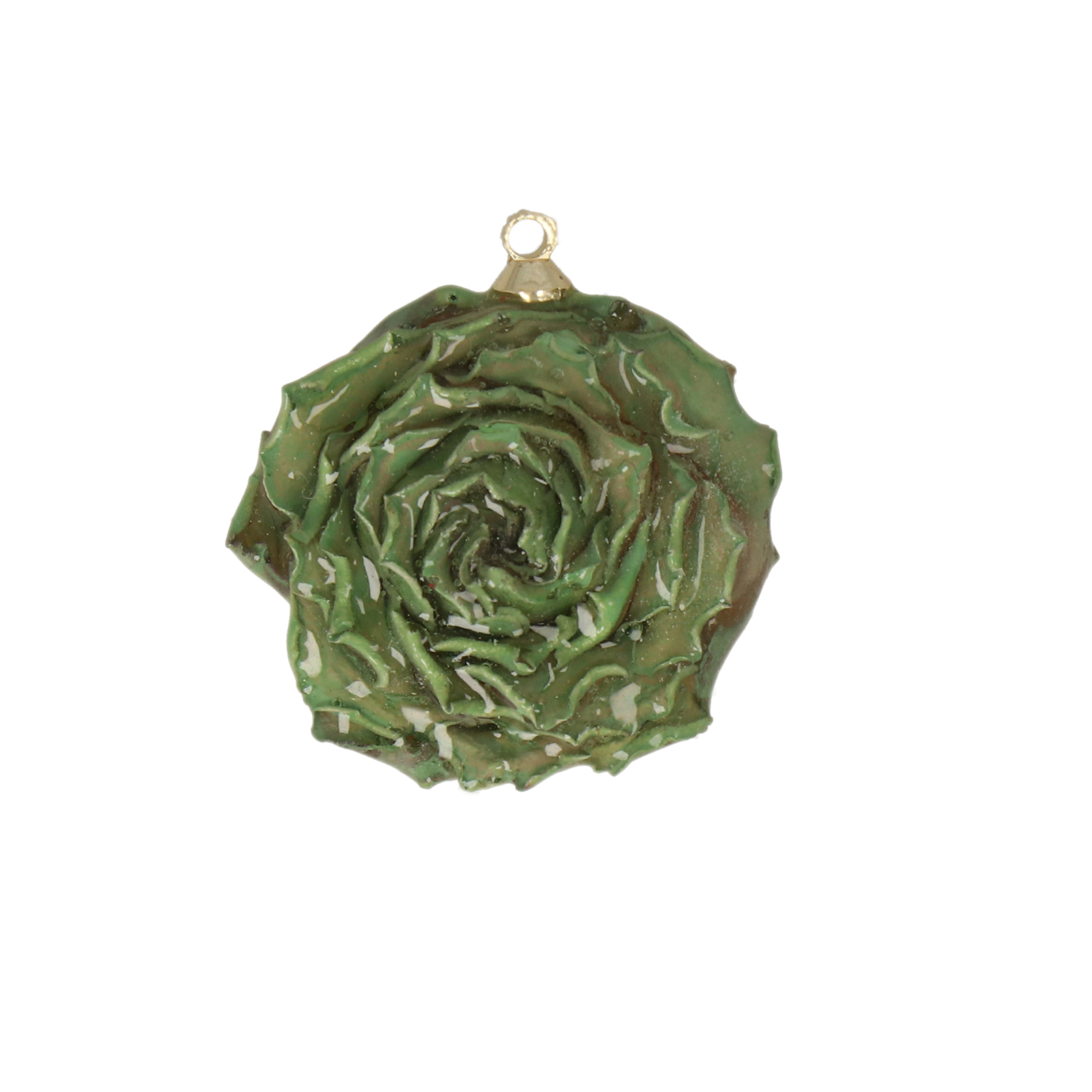 natural dry flower pendant purple rose - aprox. 24mm | 1pc