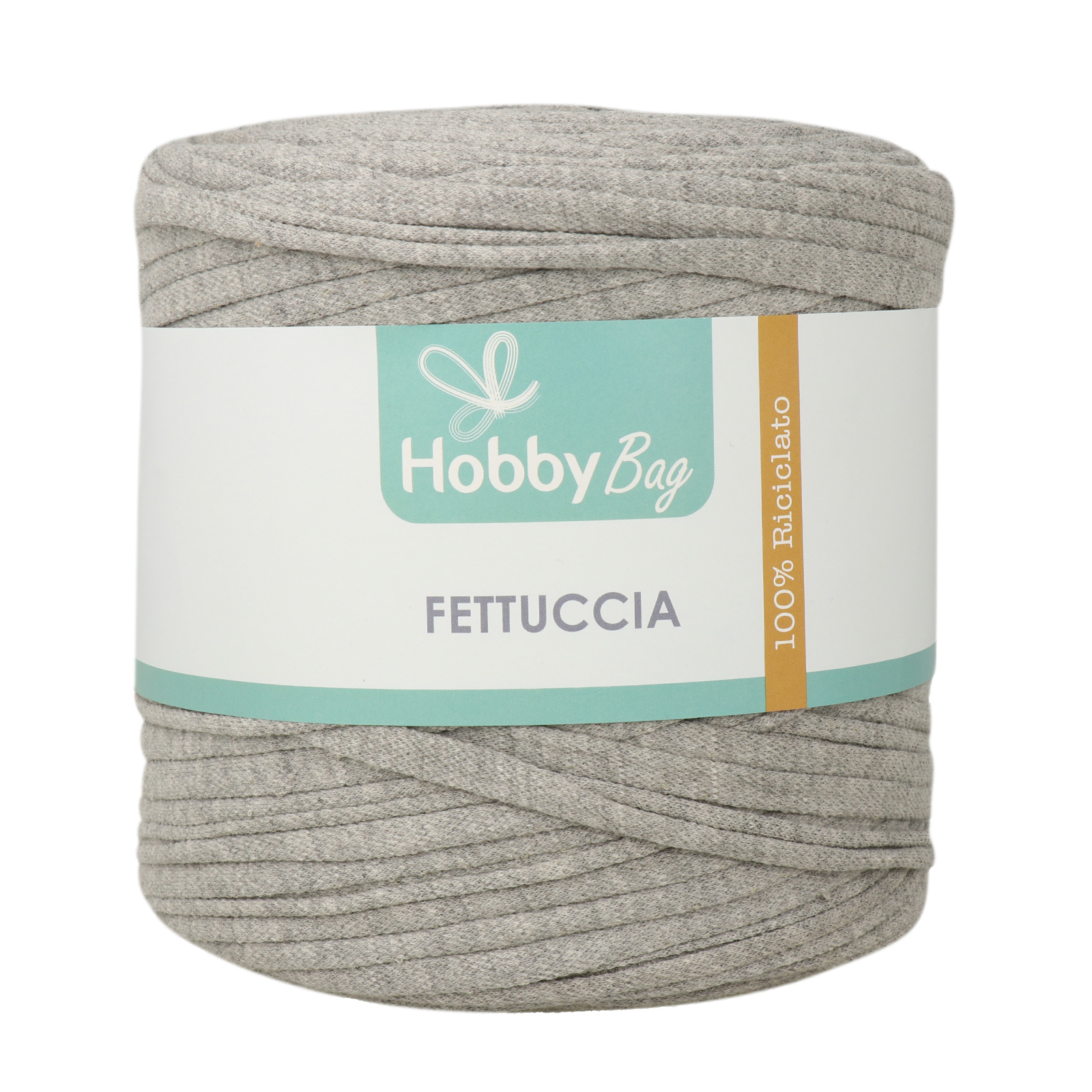 fettuccia hobbybag - melange grey texture - 500-800gr (110-130mt) | 1pc