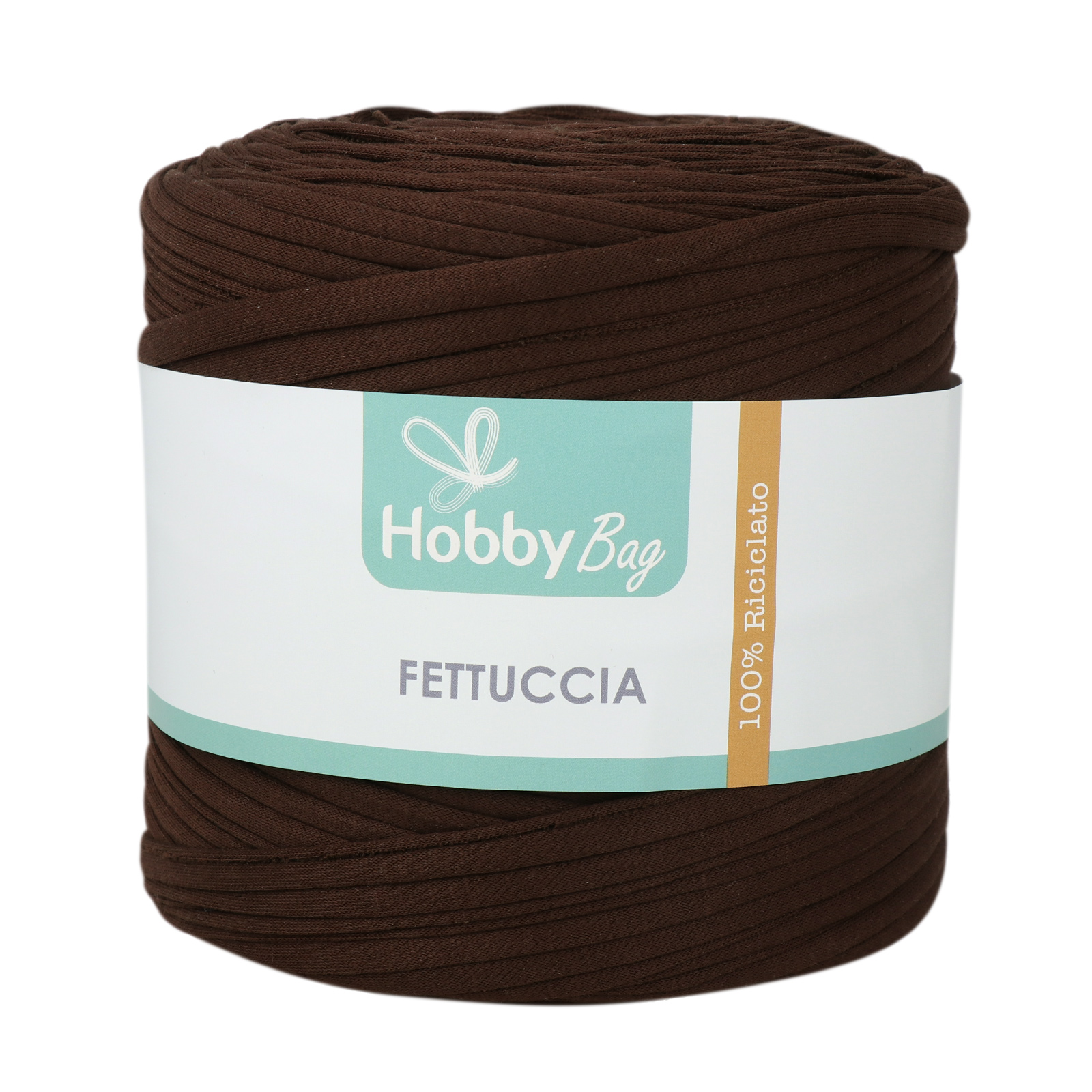 hobbybag t-shirt yarn fettuccia - brushed wet soil - 500-800gr (110-130mt) | 1pc
