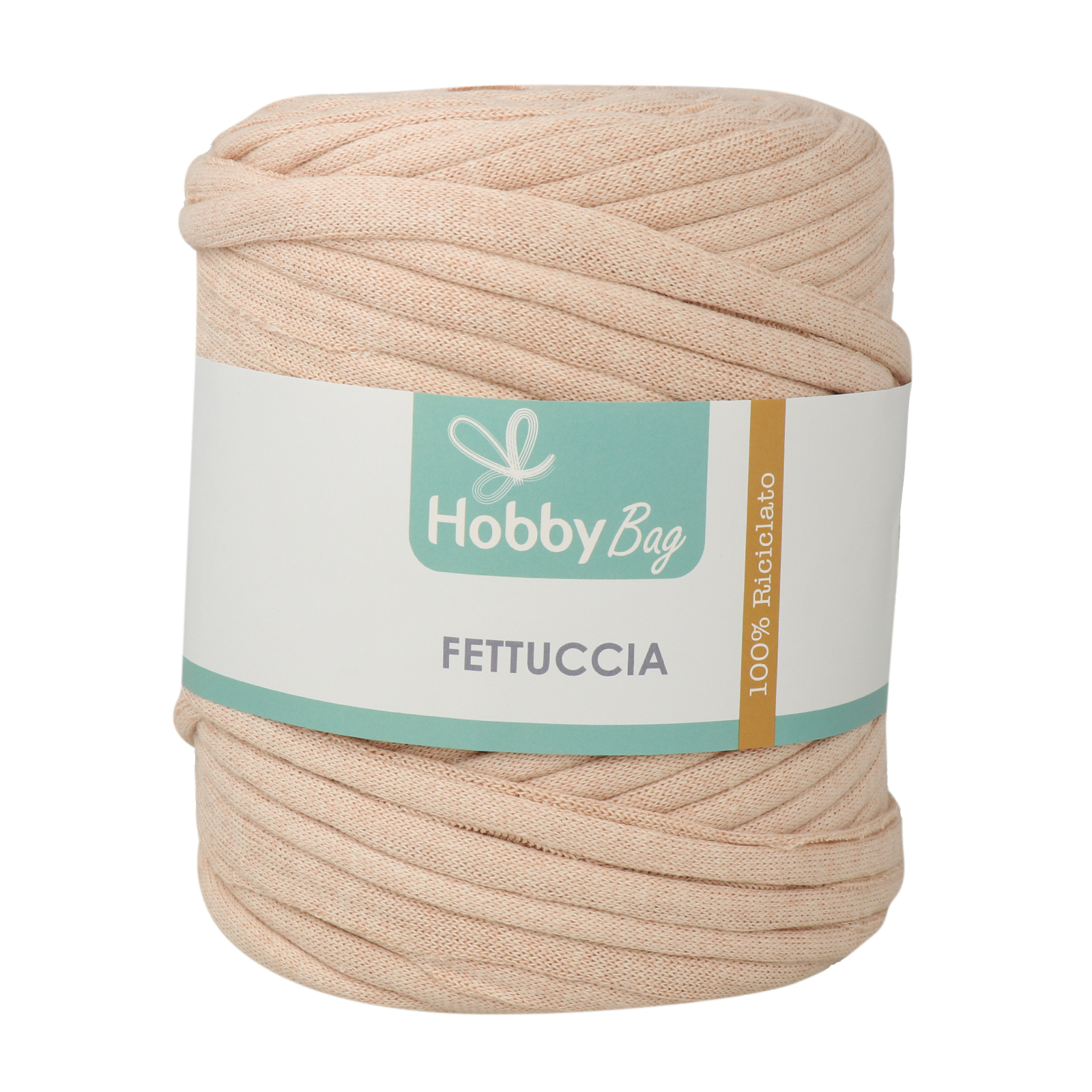 hobbybag t-shirt yarn fettuccia - beiger musselin - 500-800gr (110-130mt) | 1st