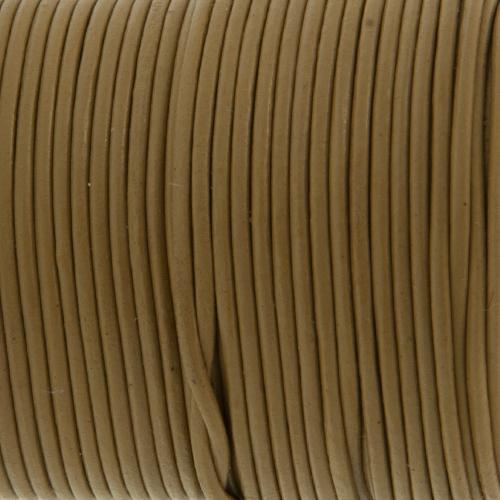 sand brown leather cord - diameter 1mm | 4mt