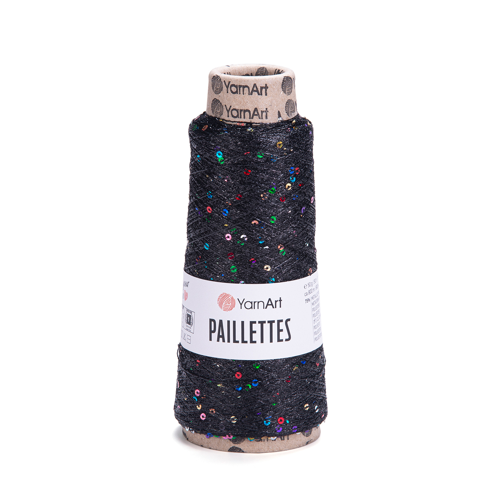 yarnart paillettes - black iris (8010) - 50gr (800mt) | 1pc