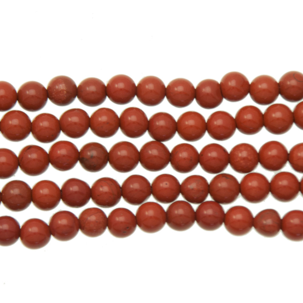 rot jaspis glatt runde 4mm | strang 38/40cm