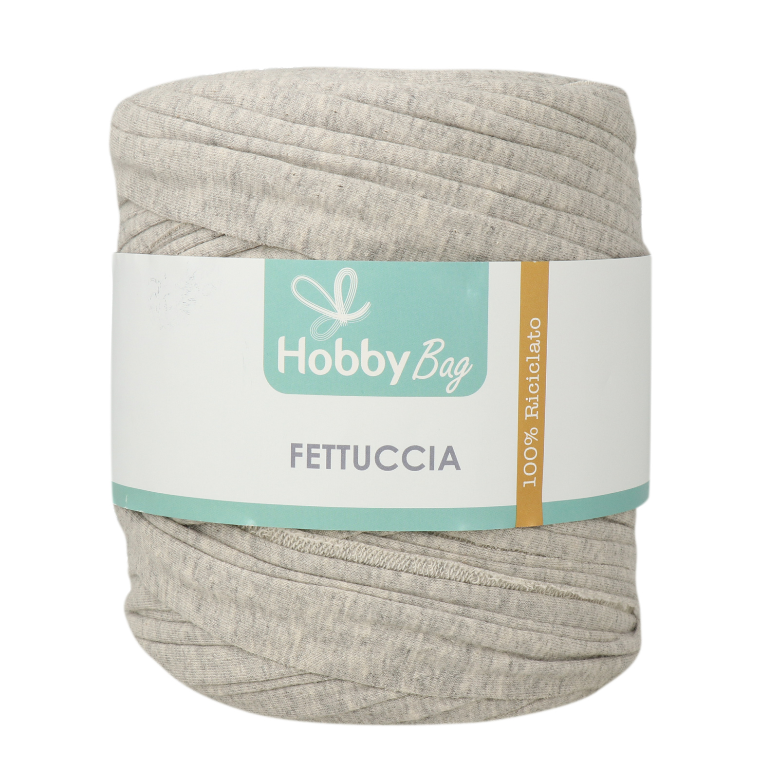hobbybag t-shirt yarn fettuccia - aschgrau gebürstet - 500-800gr (110-130mt) | 1st