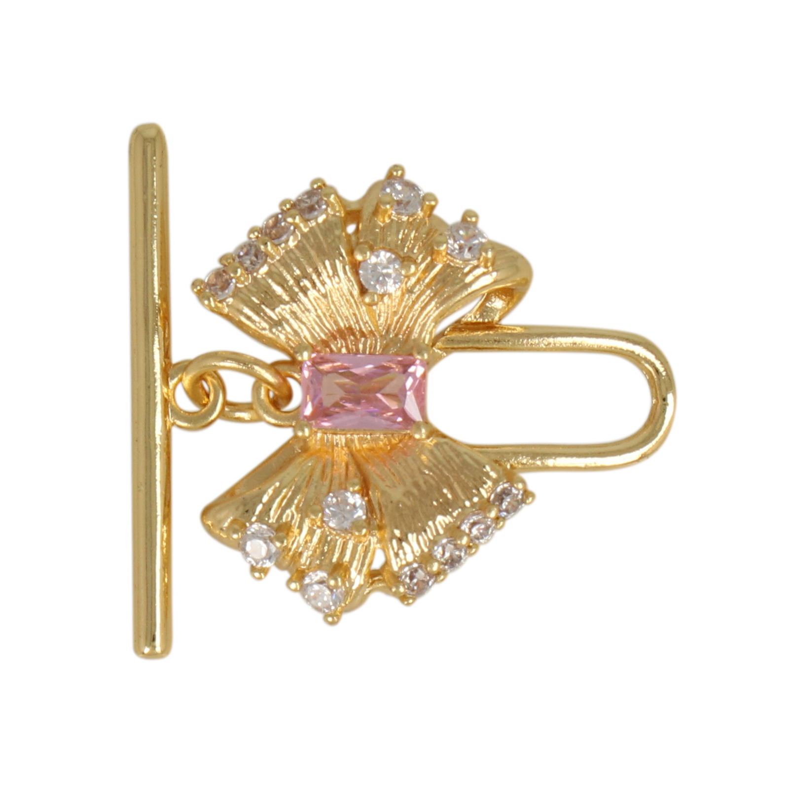 gold plated metal cz toogle clasp 20x18mm | 1pc