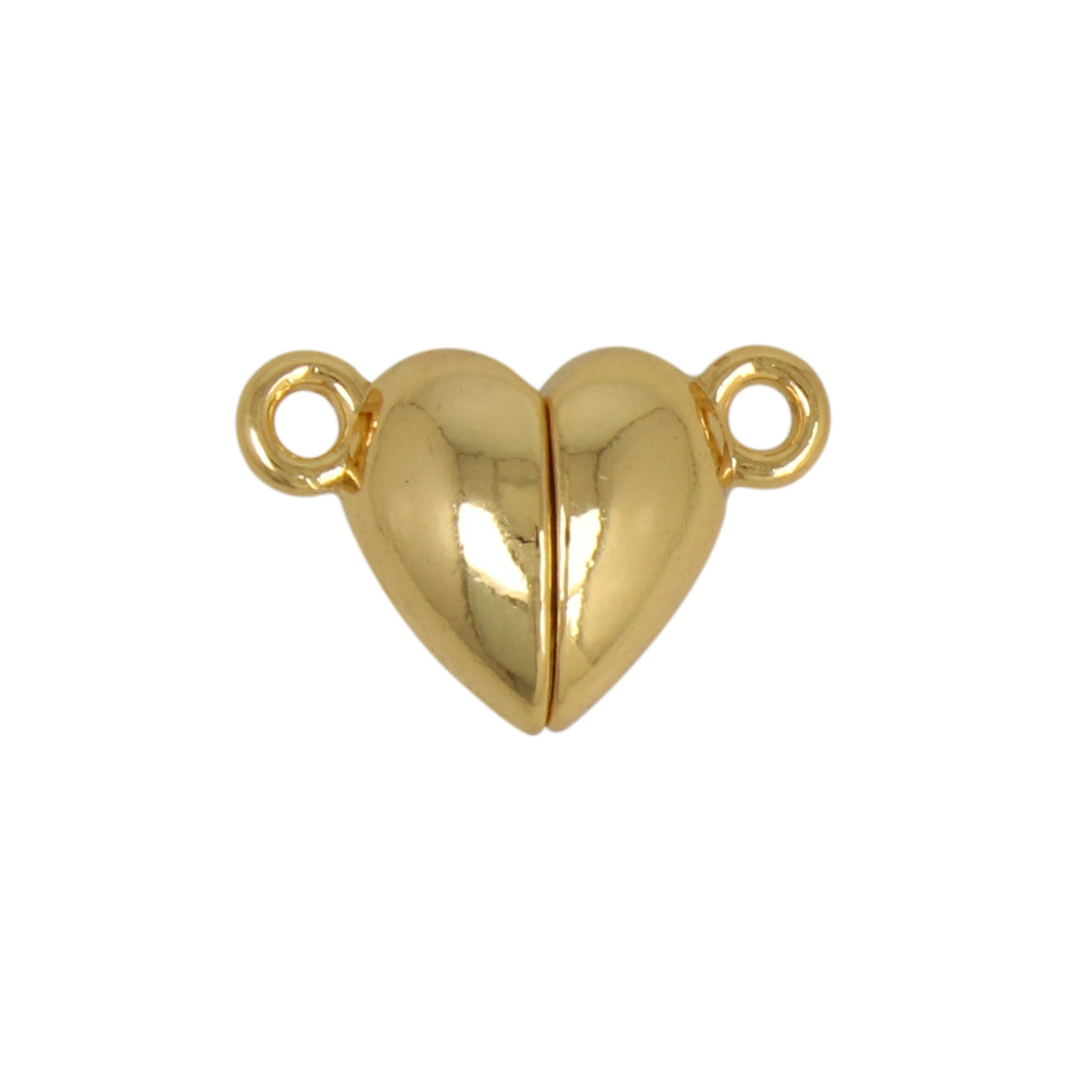 antique silver plated magnetic clasp heart 10mm | 1pc