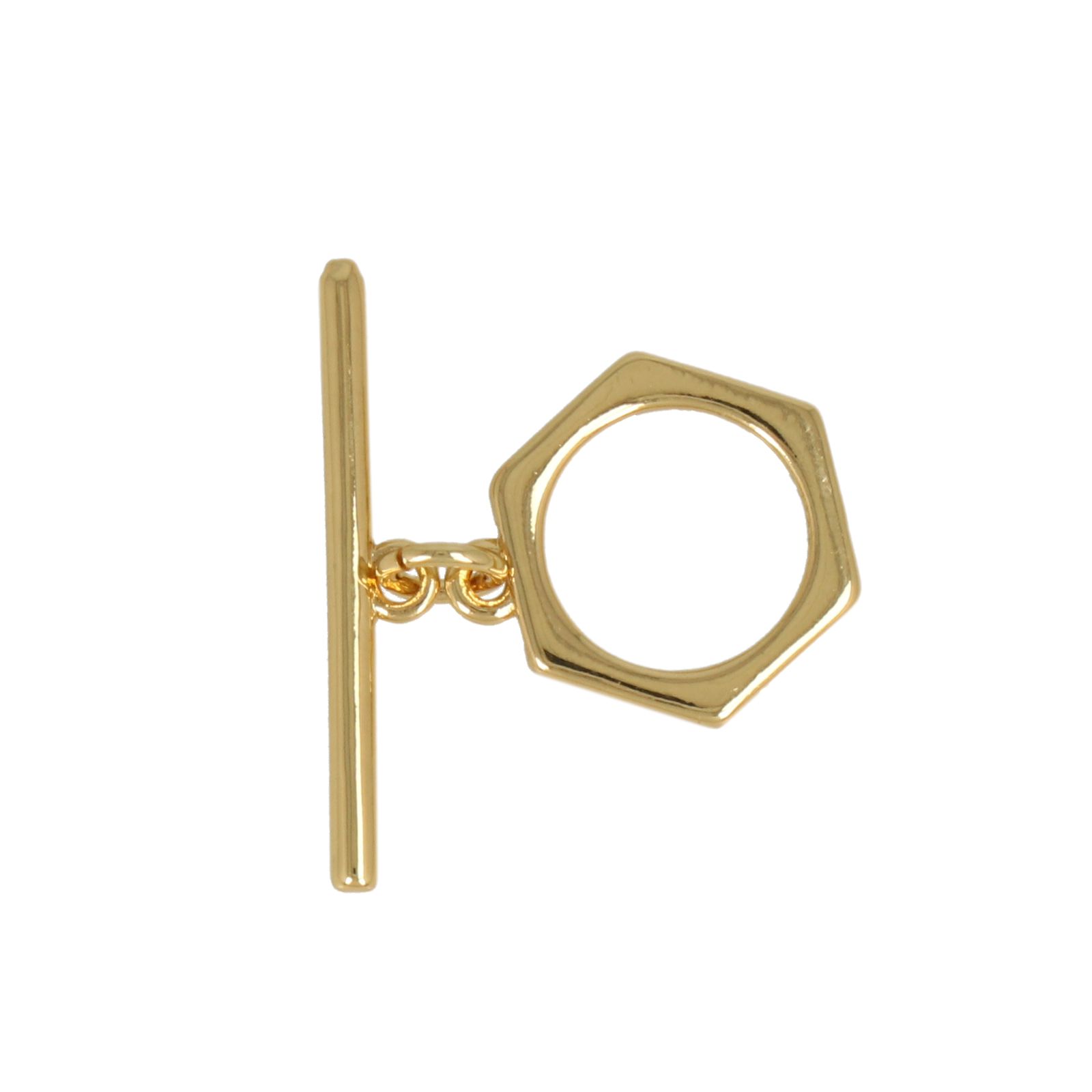 t-verschluss vergoldet hexagon 12mm | 1st