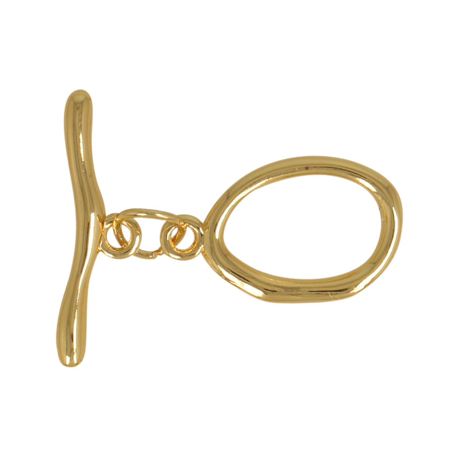 gold plated toogle clasp oval 15x10mm | 1pc