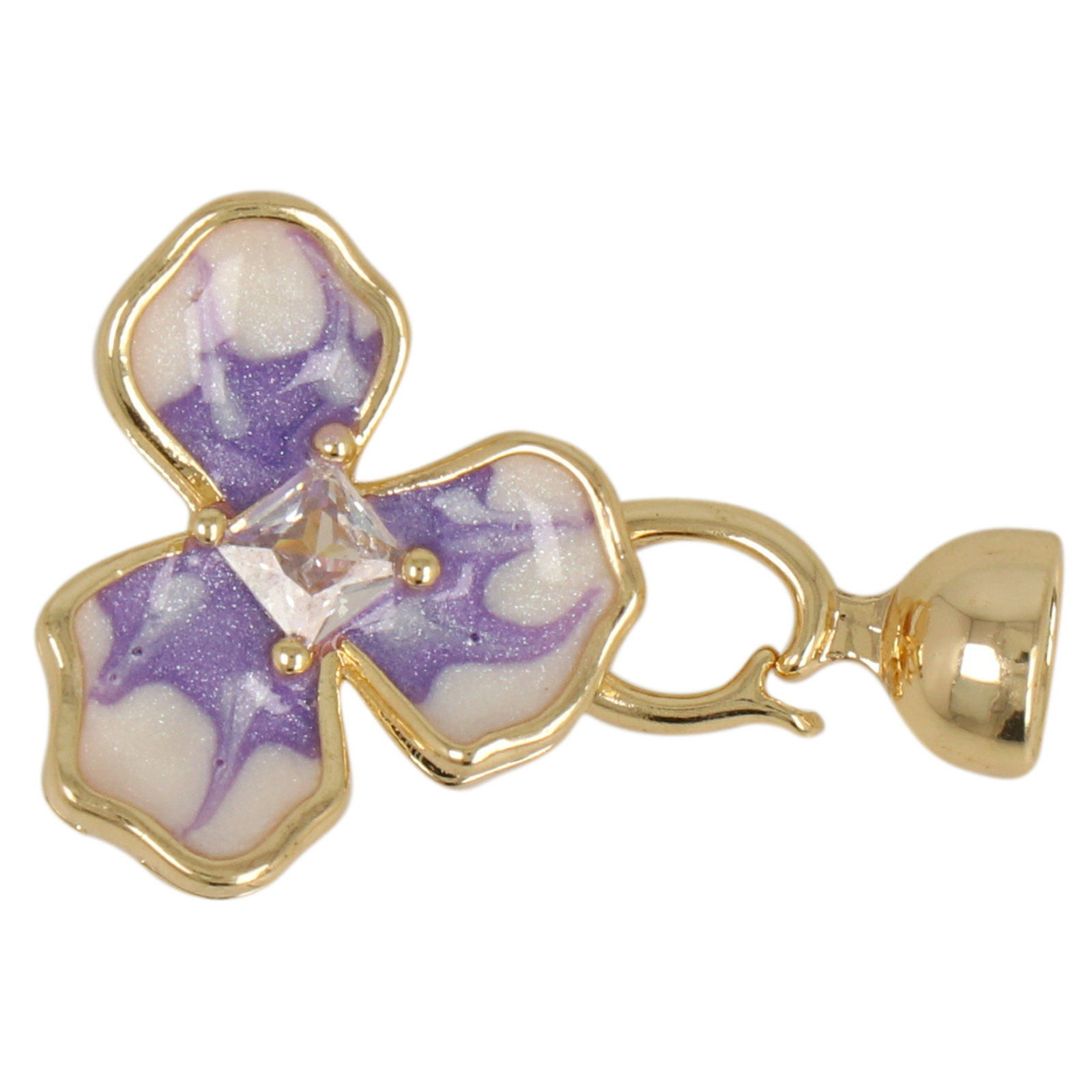 gold plated clasp with bead cup end 6mm | 1pc