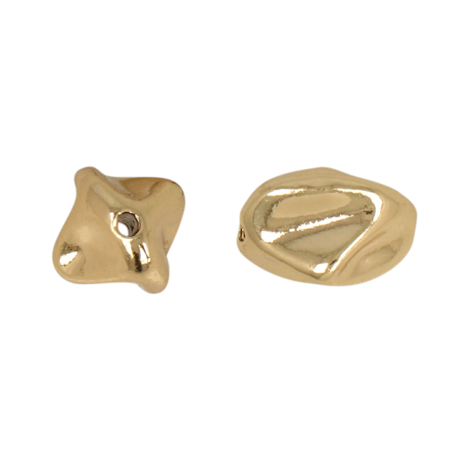 gold plated irregular beads 11x7mm | 2pc