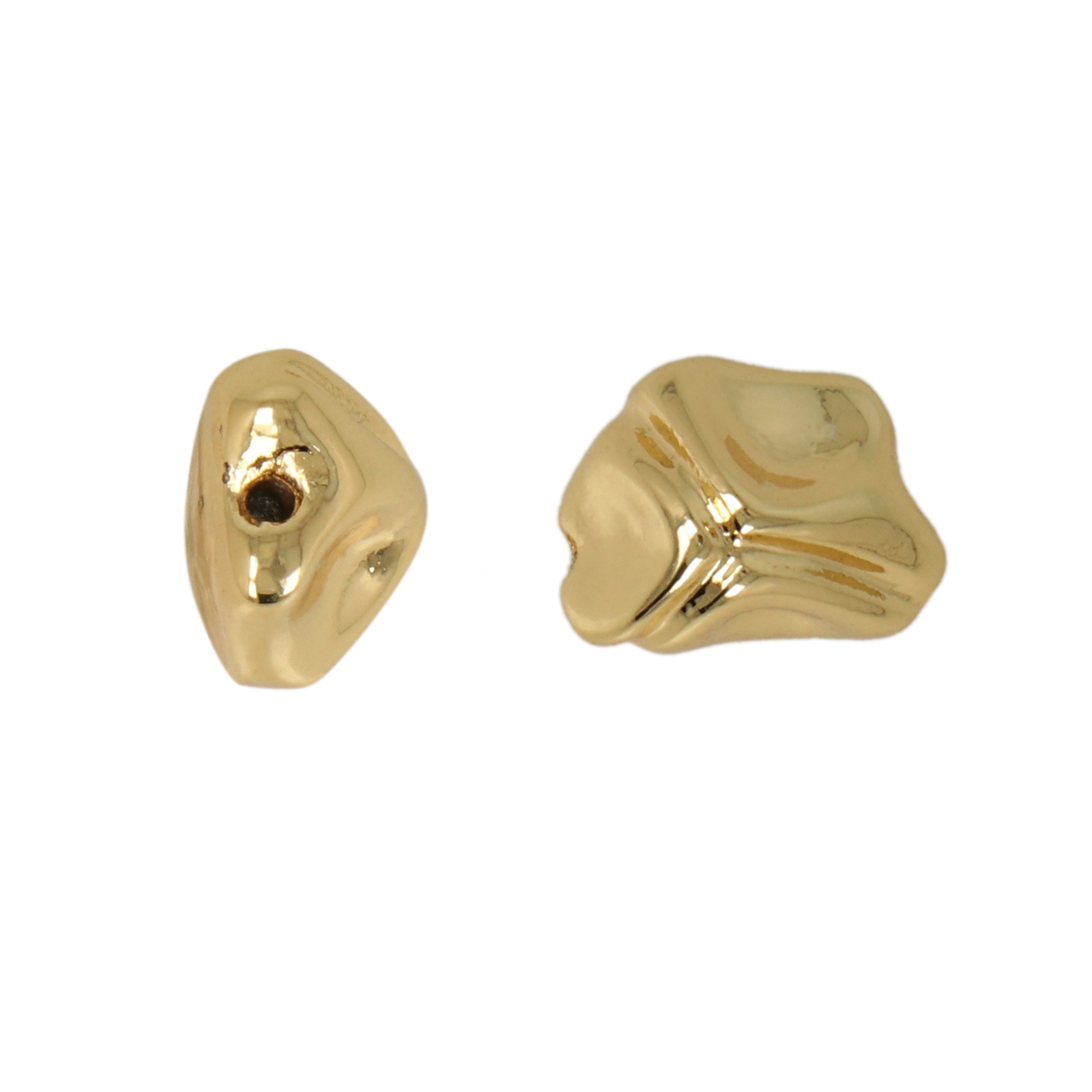 gold plated irregular beads 12x10mm | 2pc