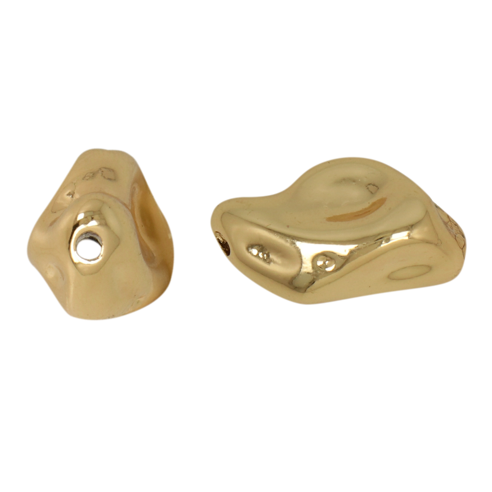 gold plated irregular beads 20x12mm | 1pc