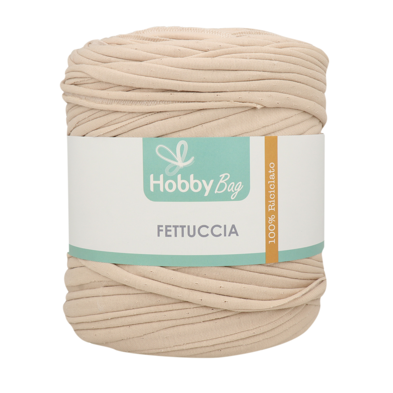 hobbybag t-shirt yarn fettuccia - brushed liinen - 500-800gr (110-130mt) | 1pc
