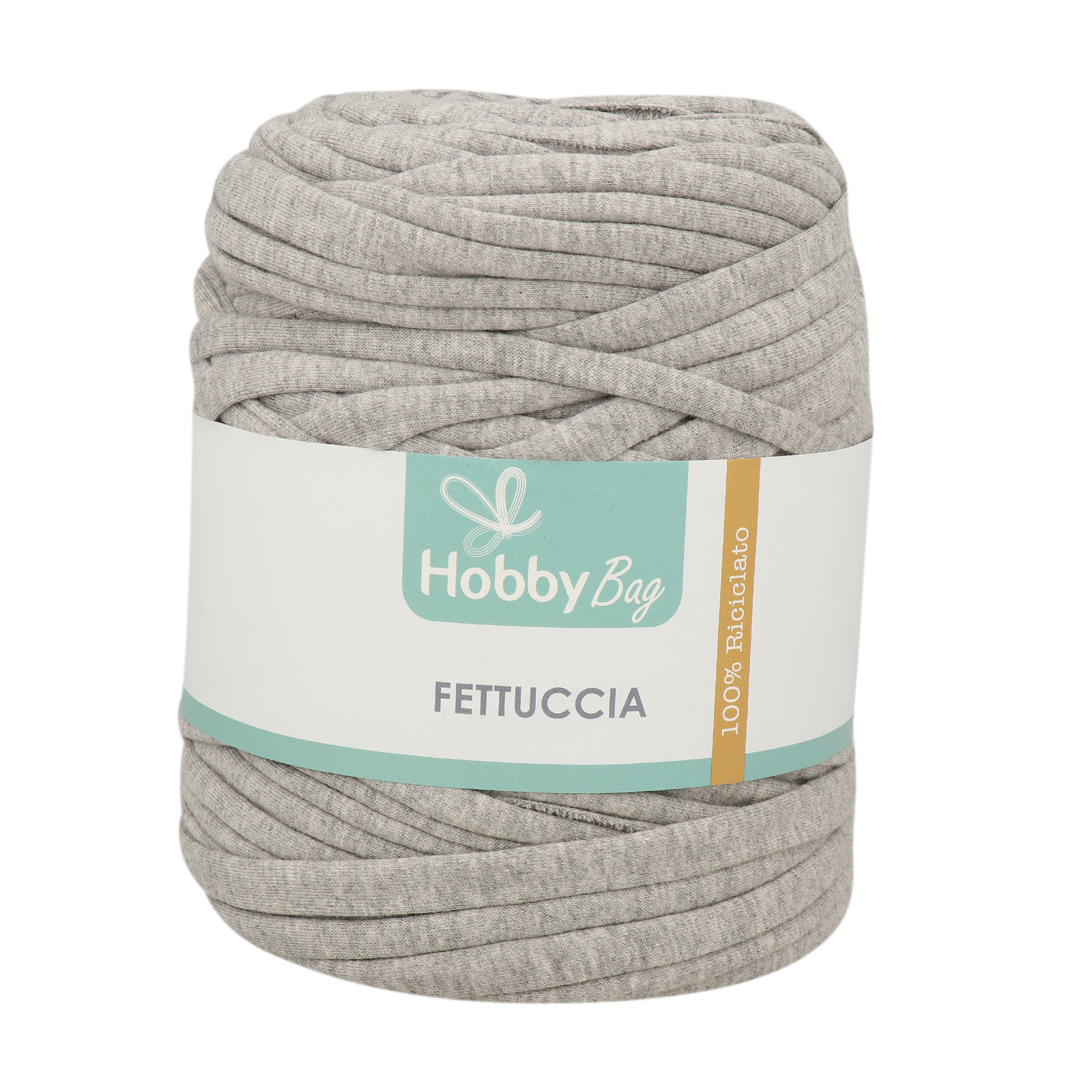 hobbybag t-shirt yarn fettuccia - sport asche - 500-800gr (110-130mt) | 1st