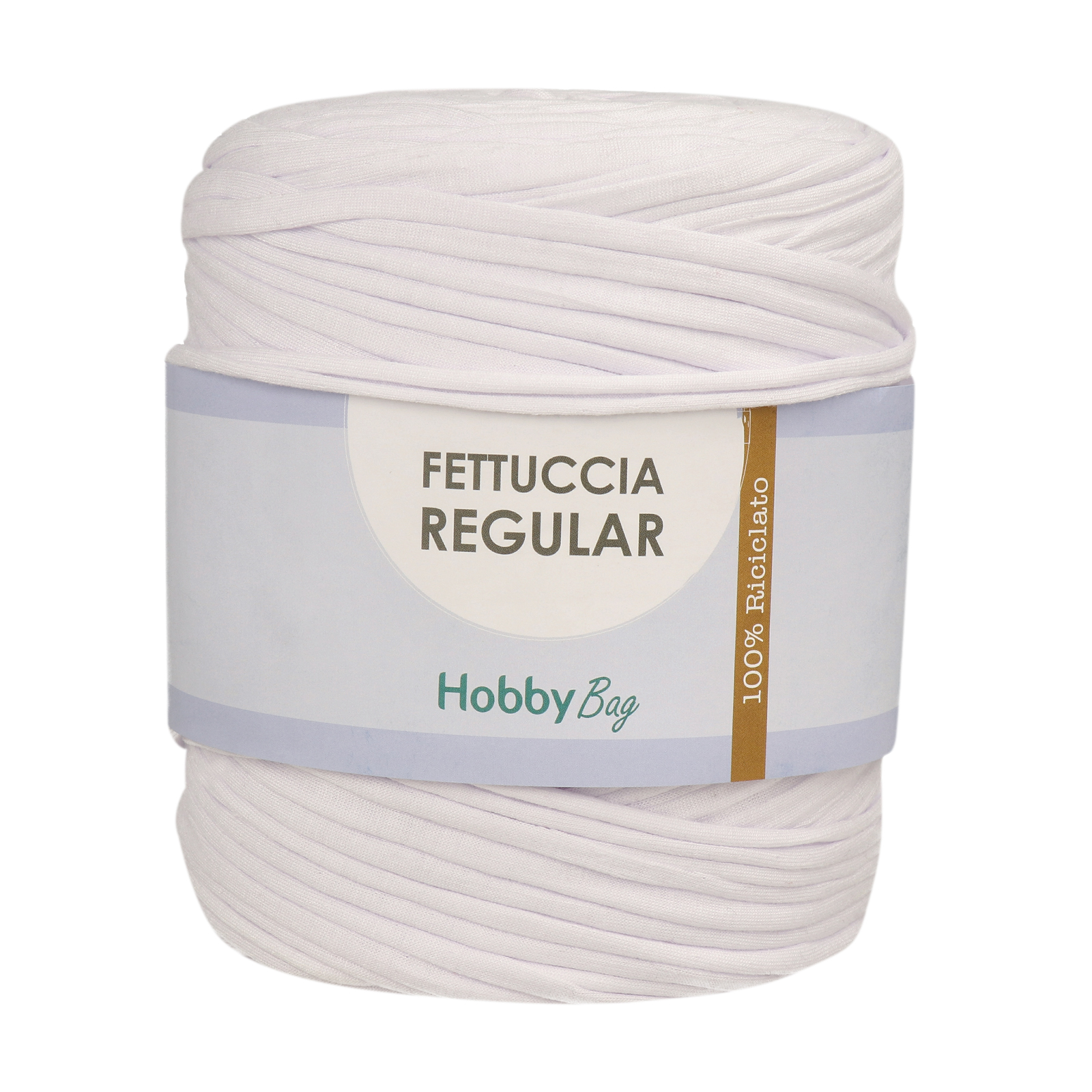 hobbybag t-shirt yarn fettuccia regular - cloud dancer - 700-900gr aprox (110-130mt) | 1pc