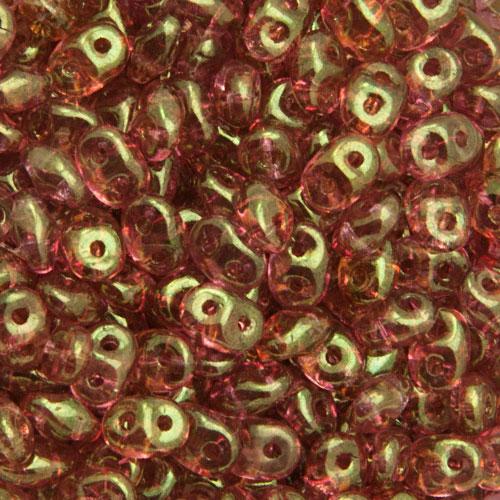 superduo seed beads 5x2,5mm - crystal red luster | 10gr
