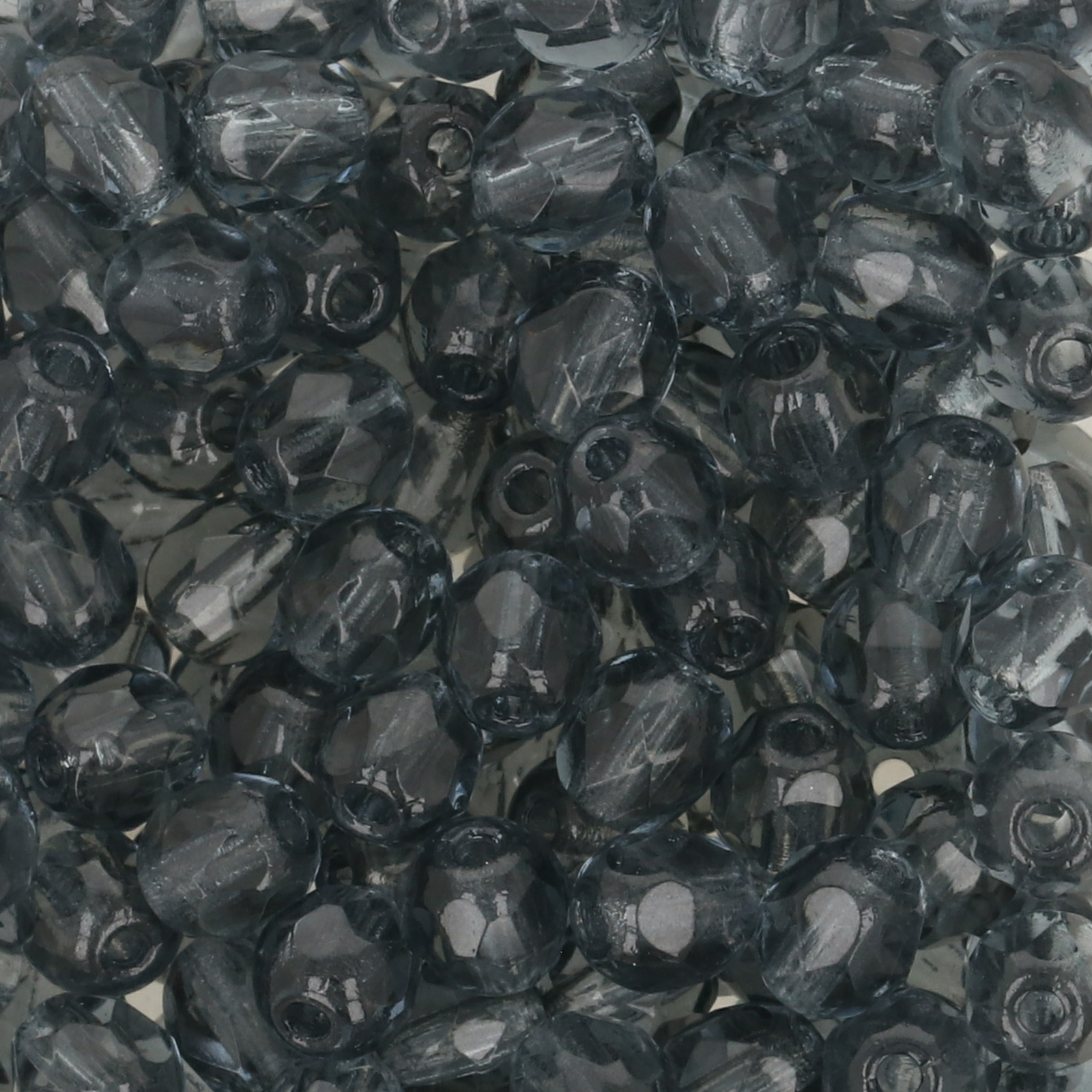 czech fire-polished round beads montana blue 4mm | 50pc