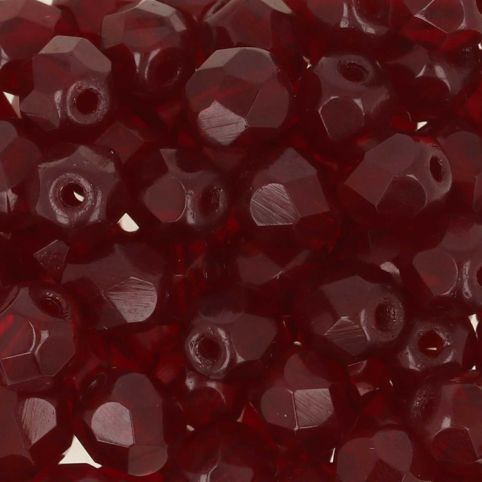 böhmische glasschliffperlen garnet 6mm | 25st