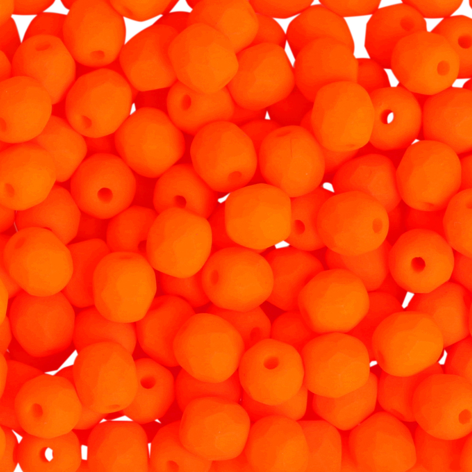 böhmische glasschliffperlen neon orange 4mm | 50st