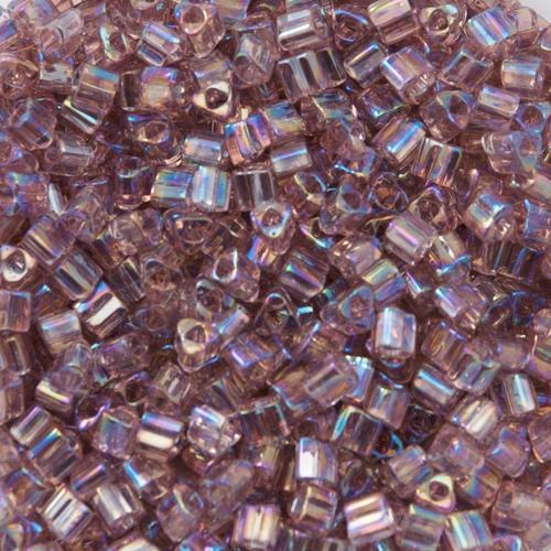 triangle toho seed beads 11/0 - transparent- rainbow light amethyst (166) | 10gr