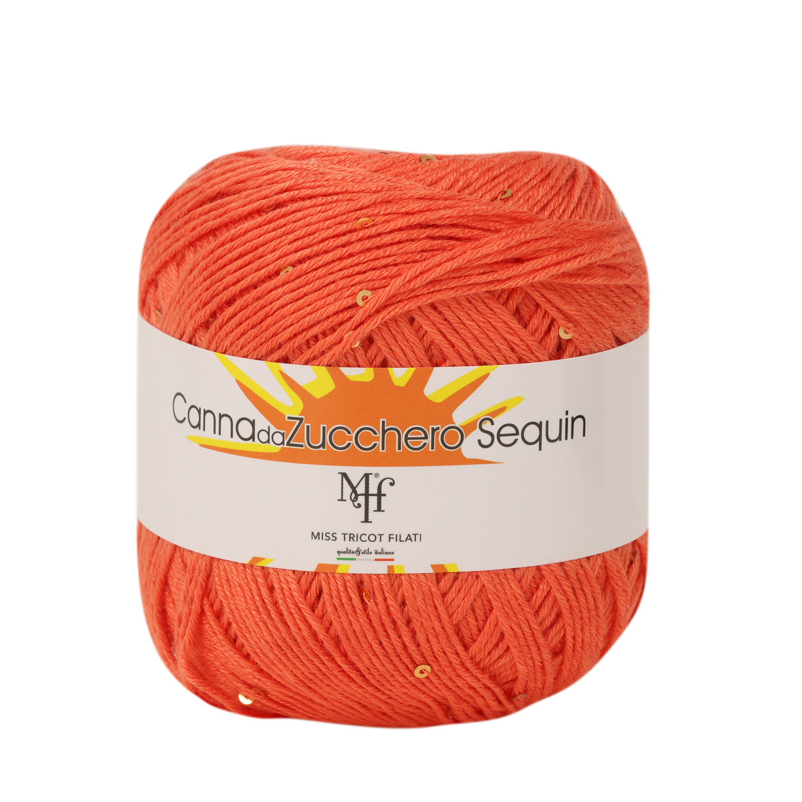 miss tricot filati canna da zucchero sequin orange (252) - 50gr (150mt) | 1pc