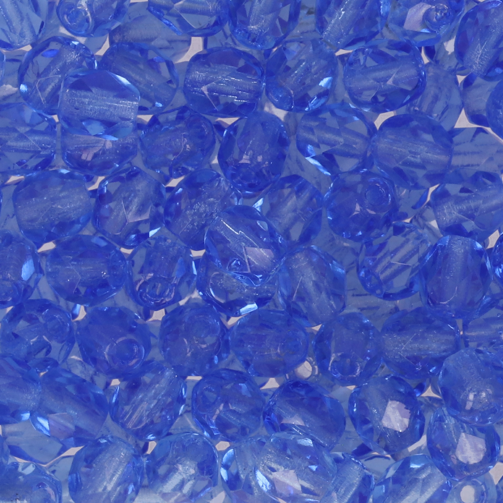 böhmische glasschliffperlen sapphire 4mm | 50st
