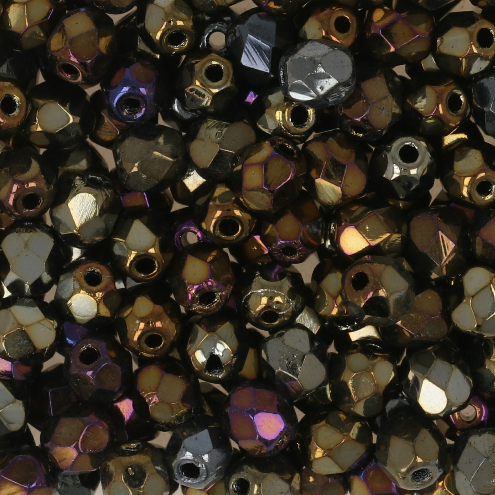 böhmische glasschliffperlen iris brown 4mm | 50st