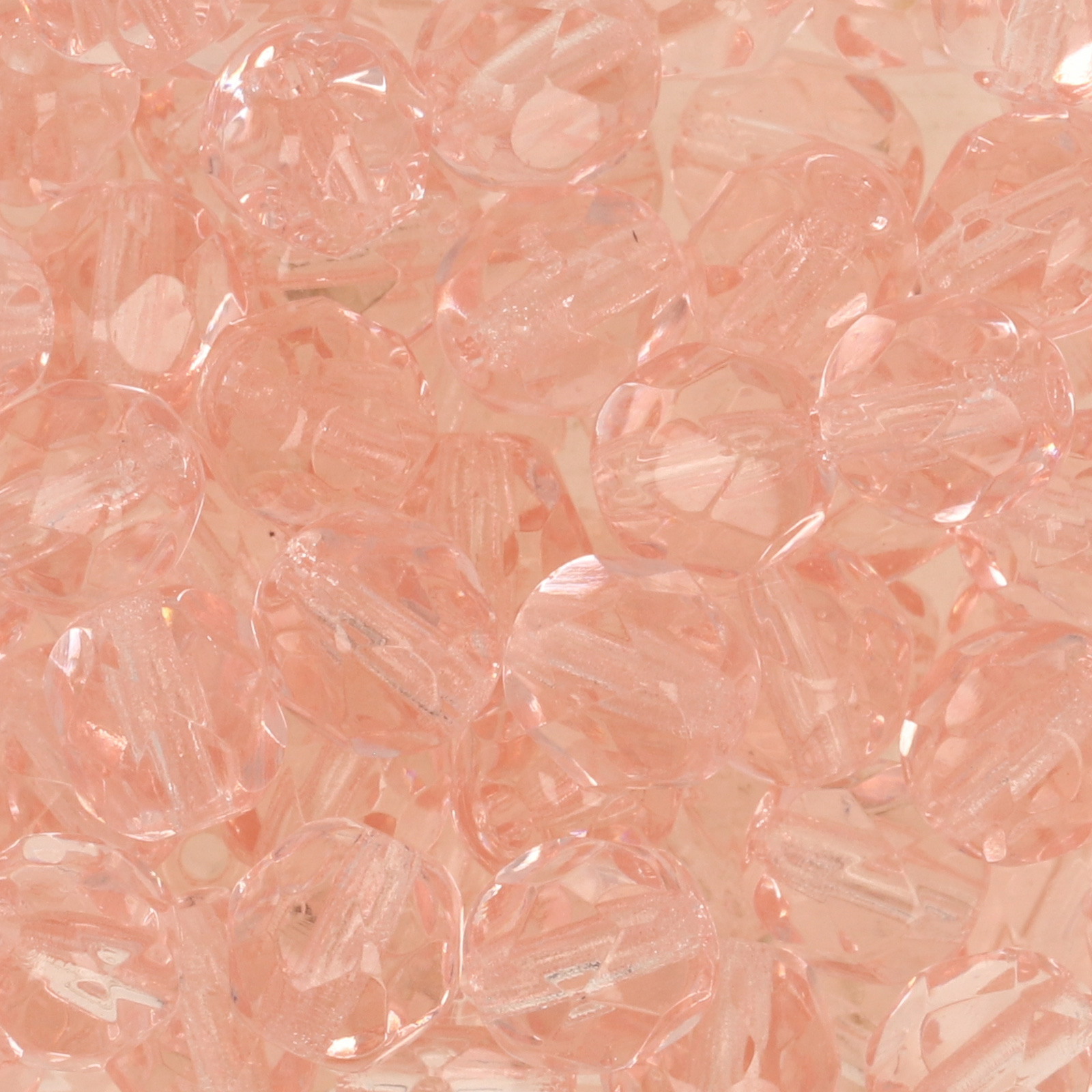 czech fire-polished round beads rosaline 6mm | 25pc