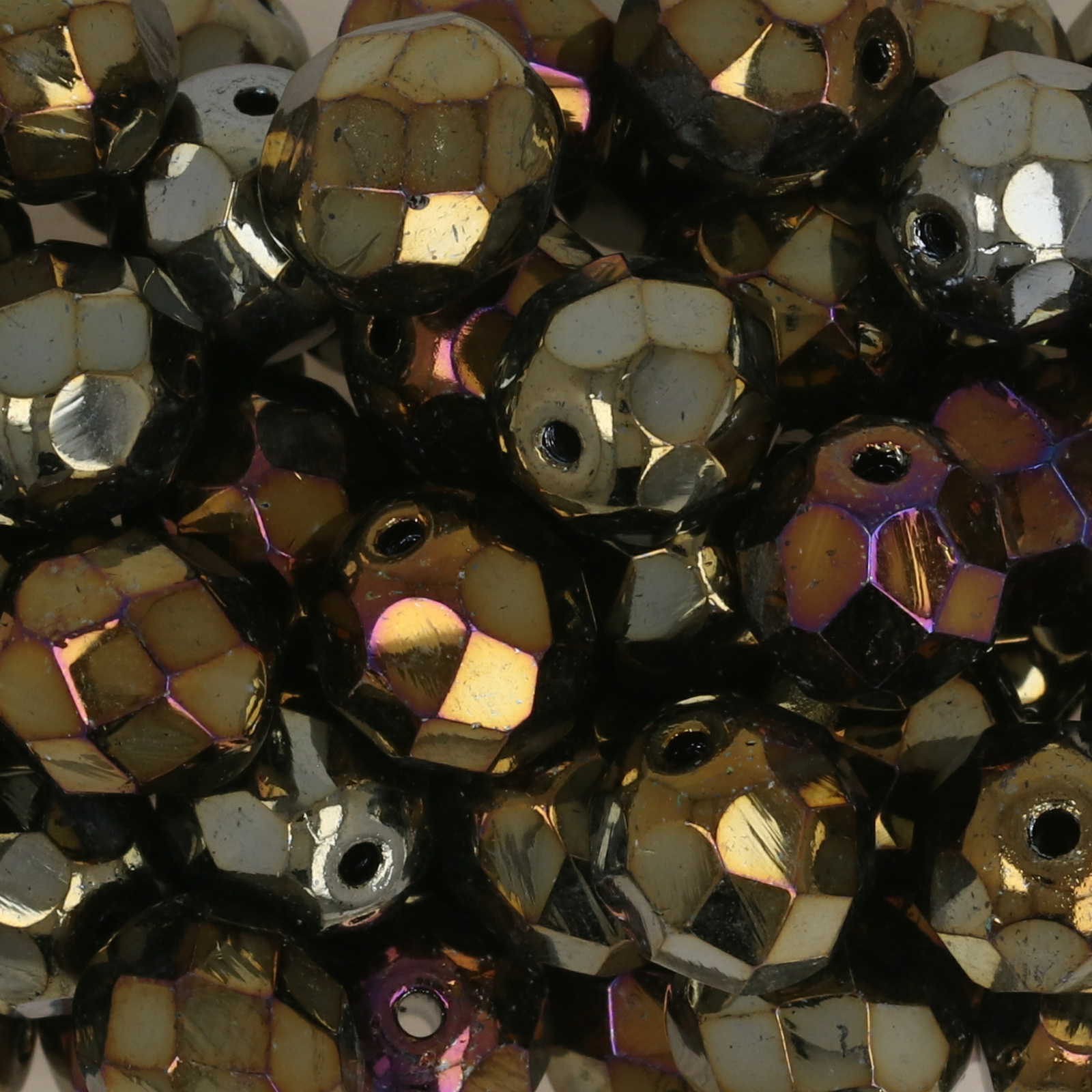 böhmische glasschliffperlen iris brown 8mm | 25st