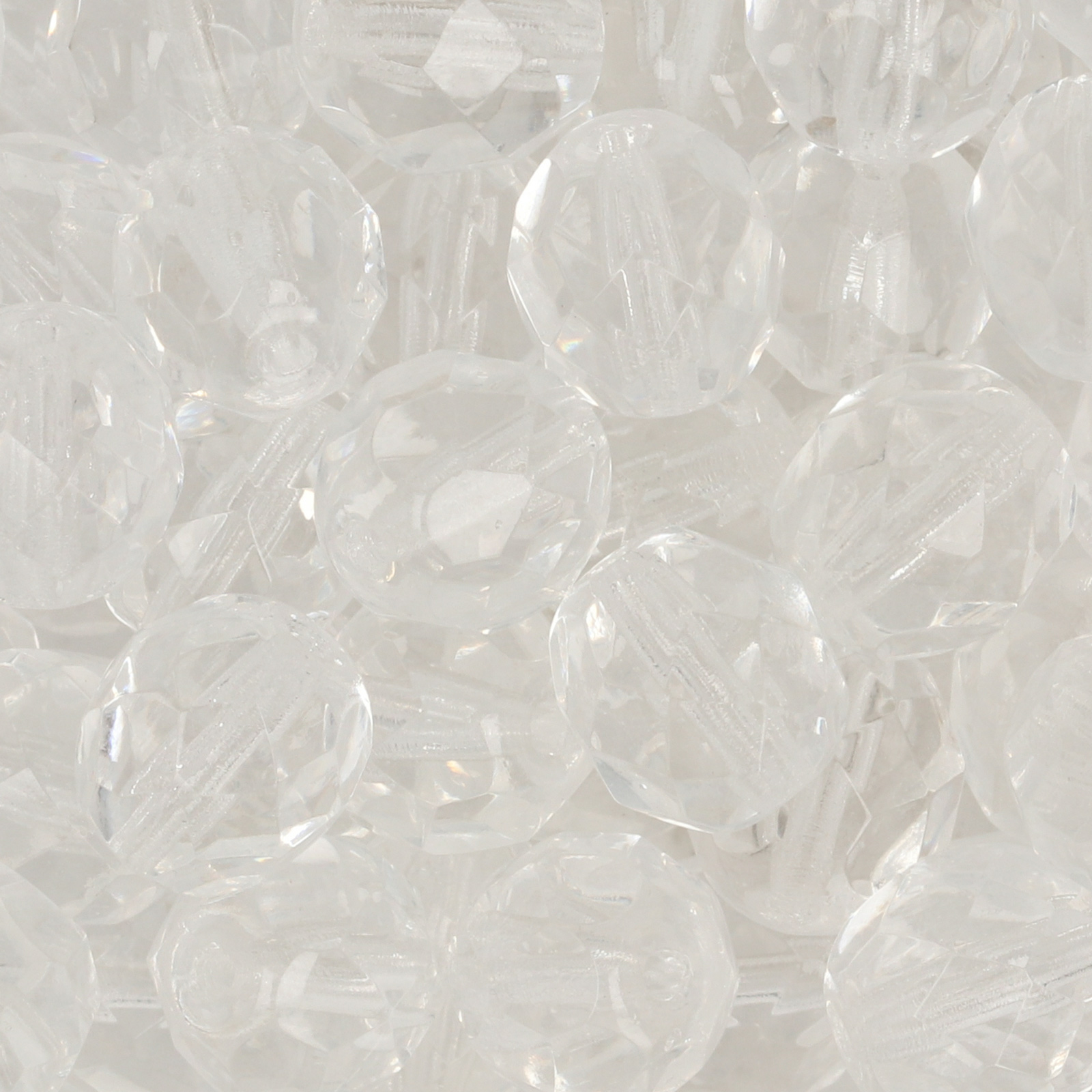 czech fire-polished round beads crystal 8mm | 25pc