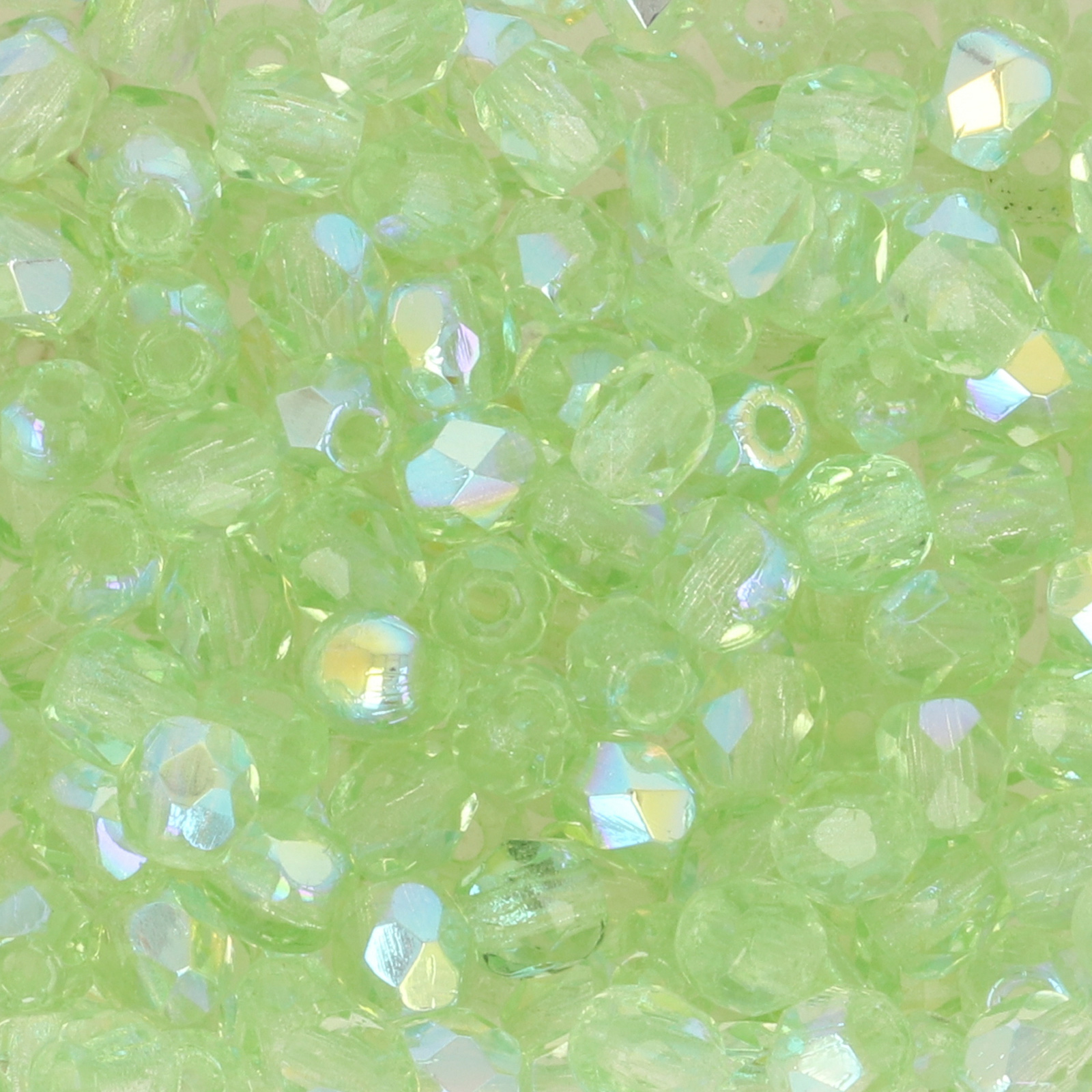 böhmische glasschliffperlen peridot ab 3mm | 50st