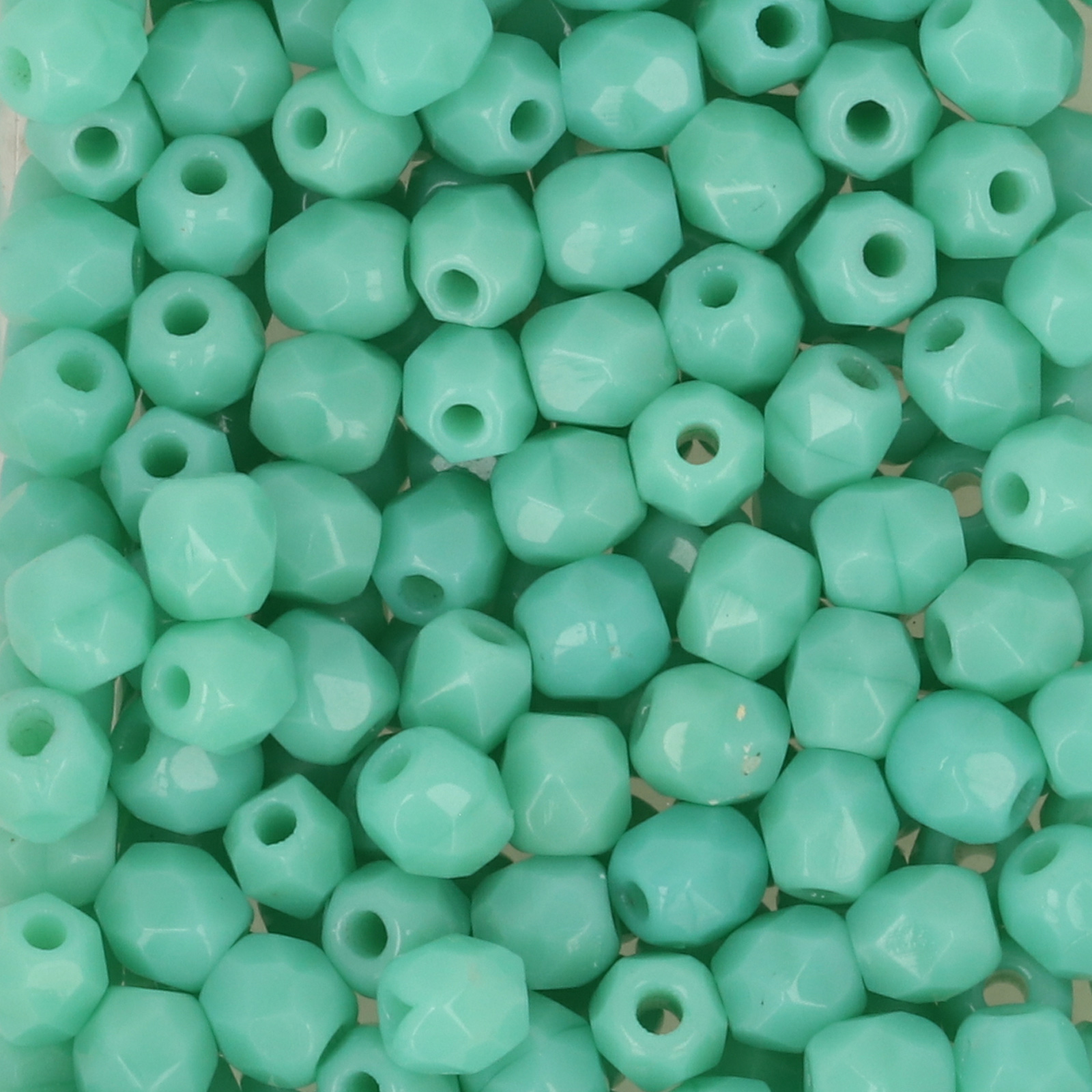böhmische glasschliffperlen green turquoise 3mm | 50st