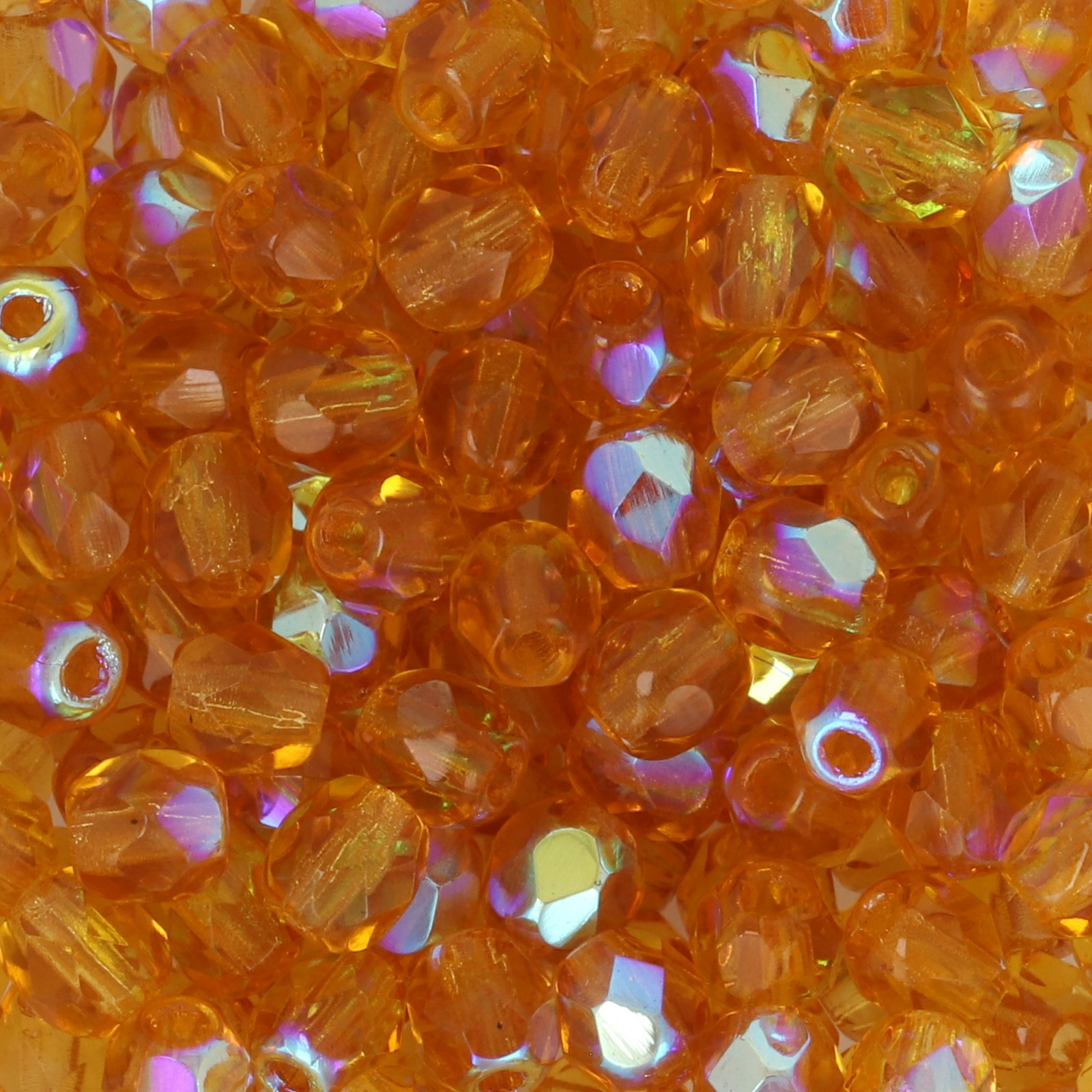 böhmische glasschliffperlen medium topaz ab 4mm | 50st