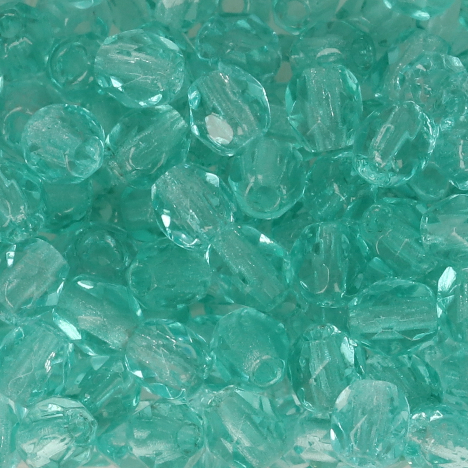 czech fire-polished round beads teal 3mm | 50pc