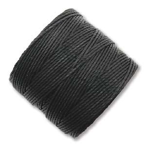 super-lon bead cord black - size 0,50mm - 70mt spool | 1pc