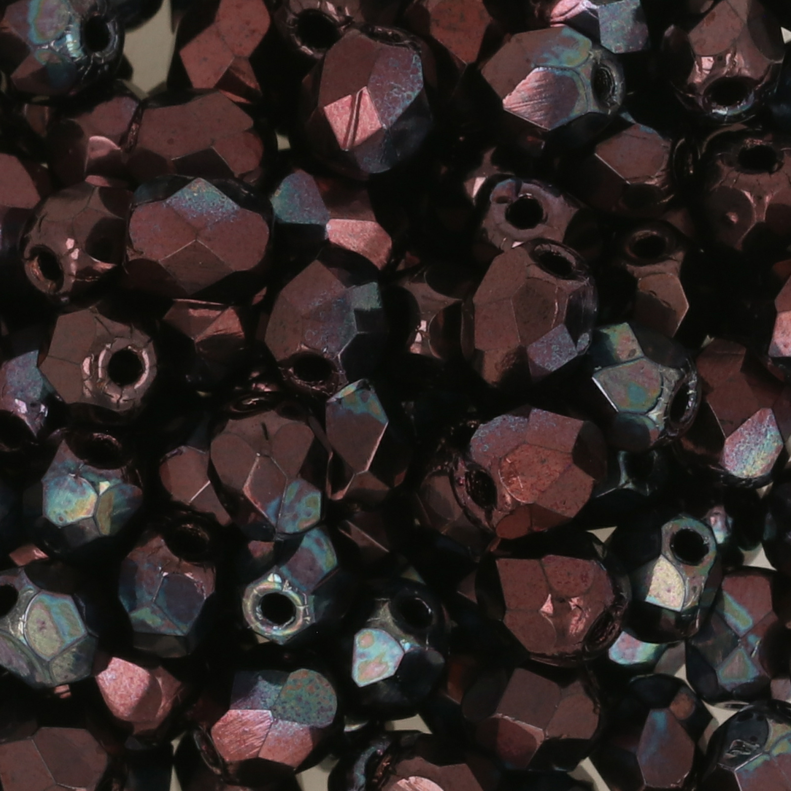 böhmische glasschliffperlen metallic amethyst 4mm | 50st